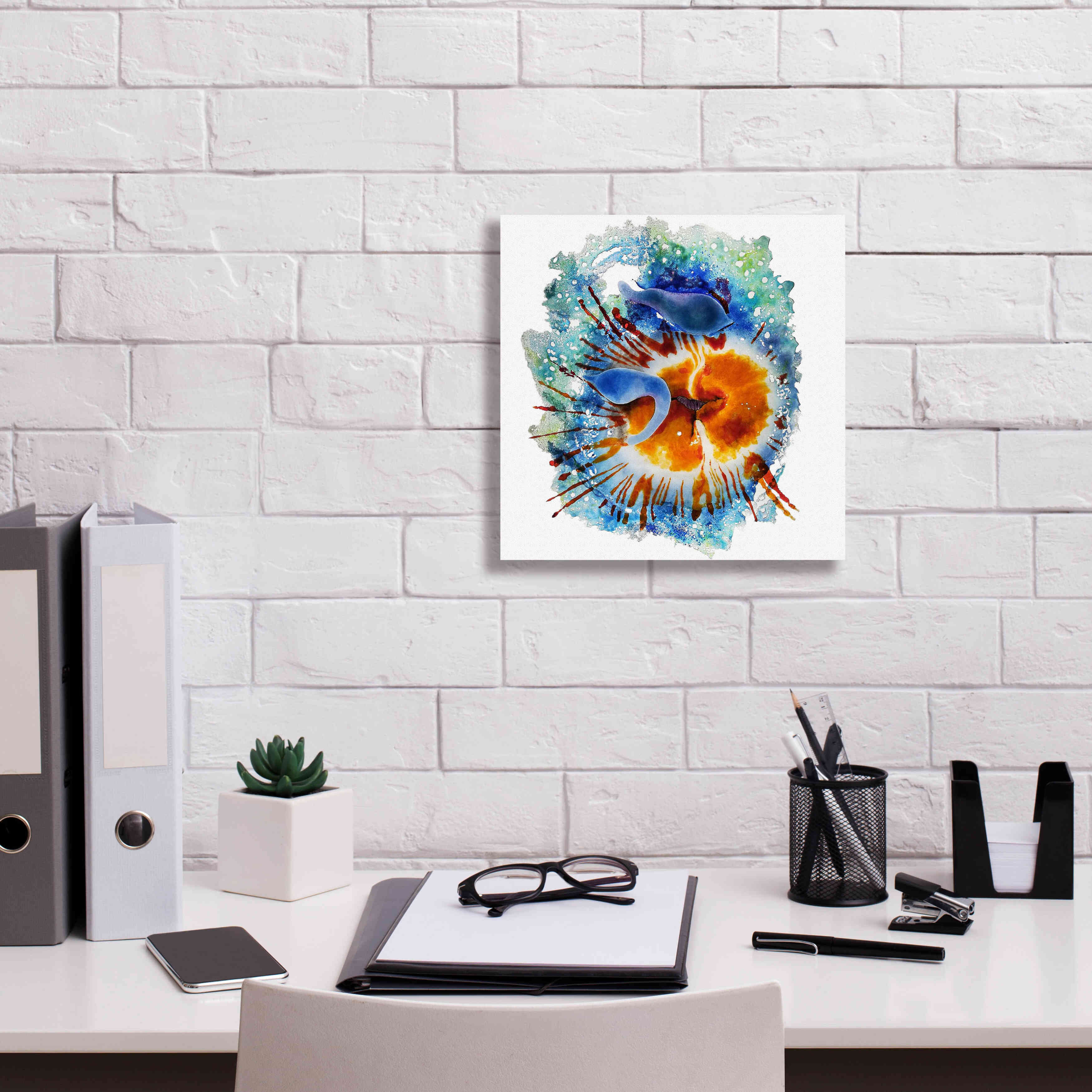 'Urticina Felinal' by Rita Shimelfarb, Giclee Canvas Wall Art,12x12