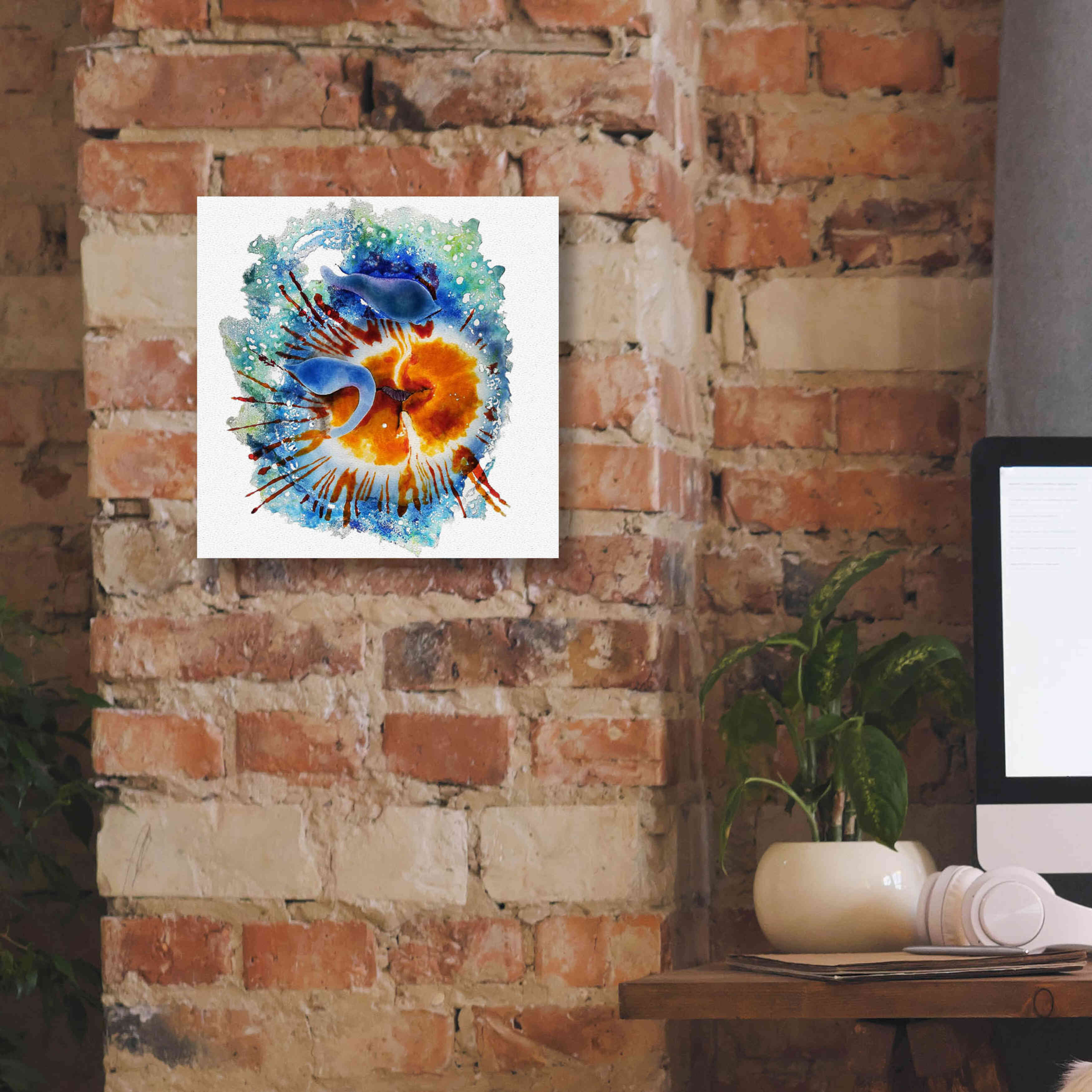 'Urticina Felinal' by Rita Shimelfarb, Giclee Canvas Wall Art,12x12