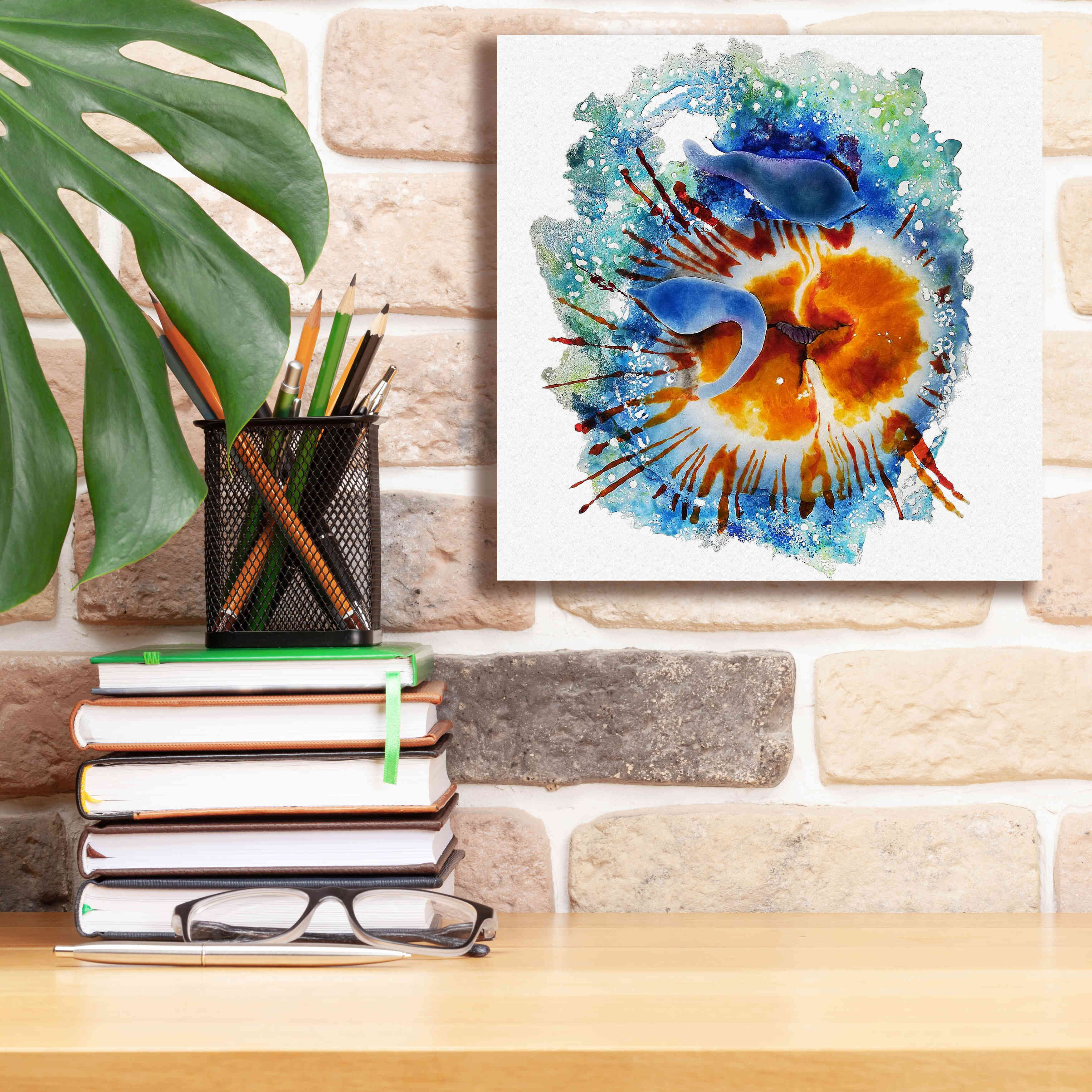 'Urticina Felinal' by Rita Shimelfarb, Giclee Canvas Wall Art,12x12