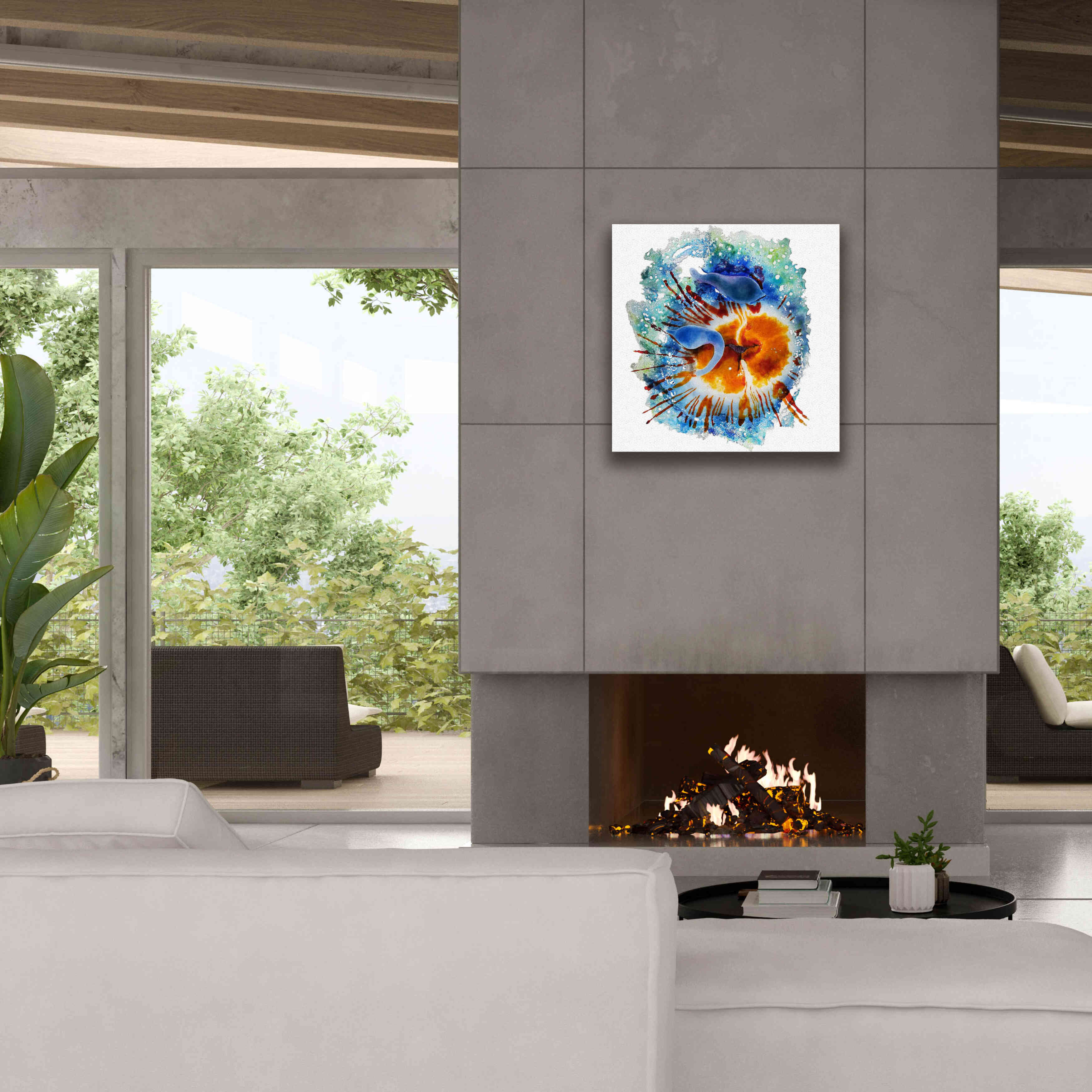 'Urticina Felinal' by Rita Shimelfarb, Giclee Canvas Wall Art,26x26