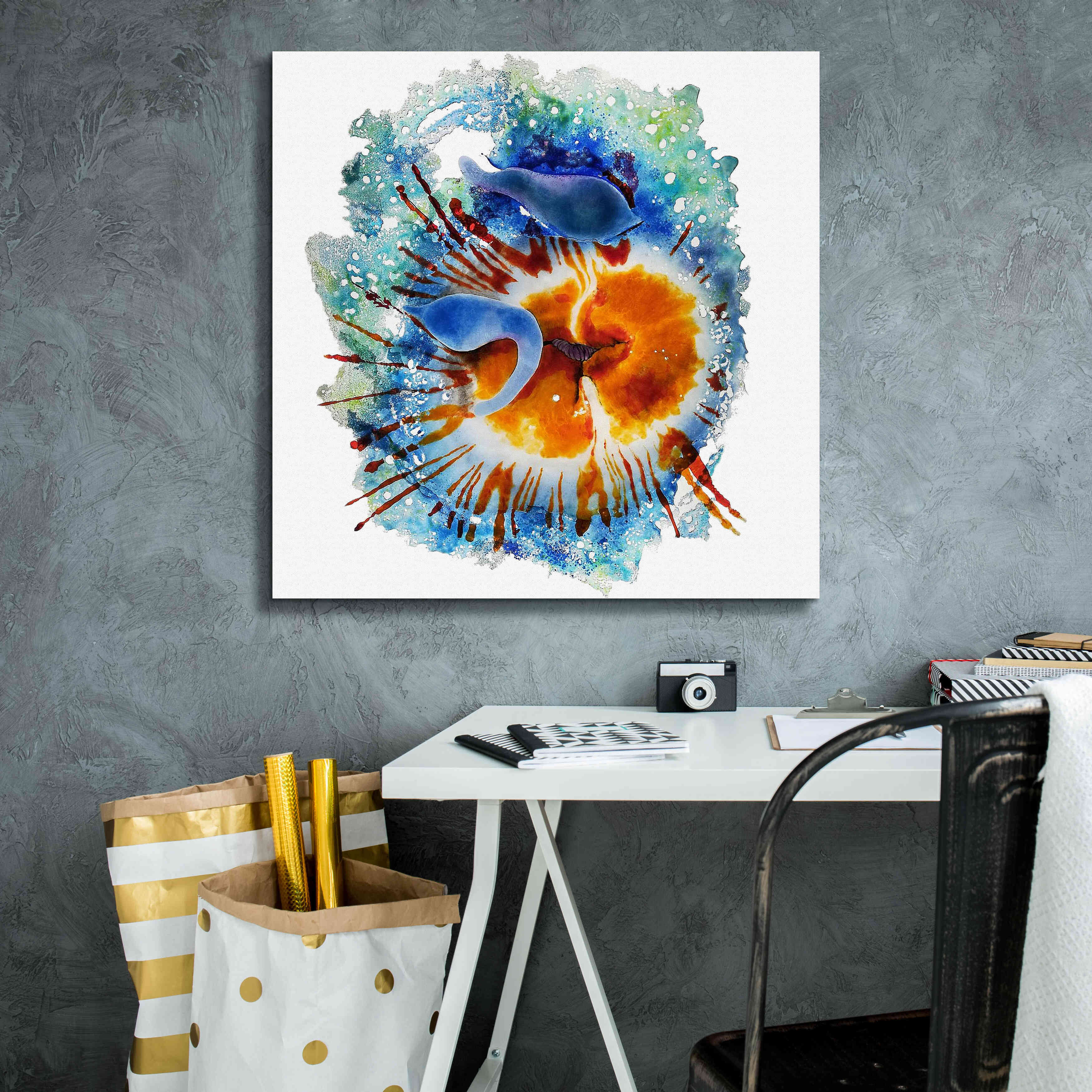 'Urticina Felinal' by Rita Shimelfarb, Giclee Canvas Wall Art,26x26