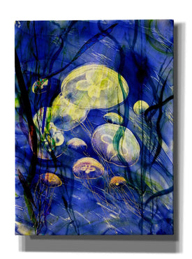 'Swimming With The Jellies' by Rita Shimelfarb, Giclee Canvas Wall Art