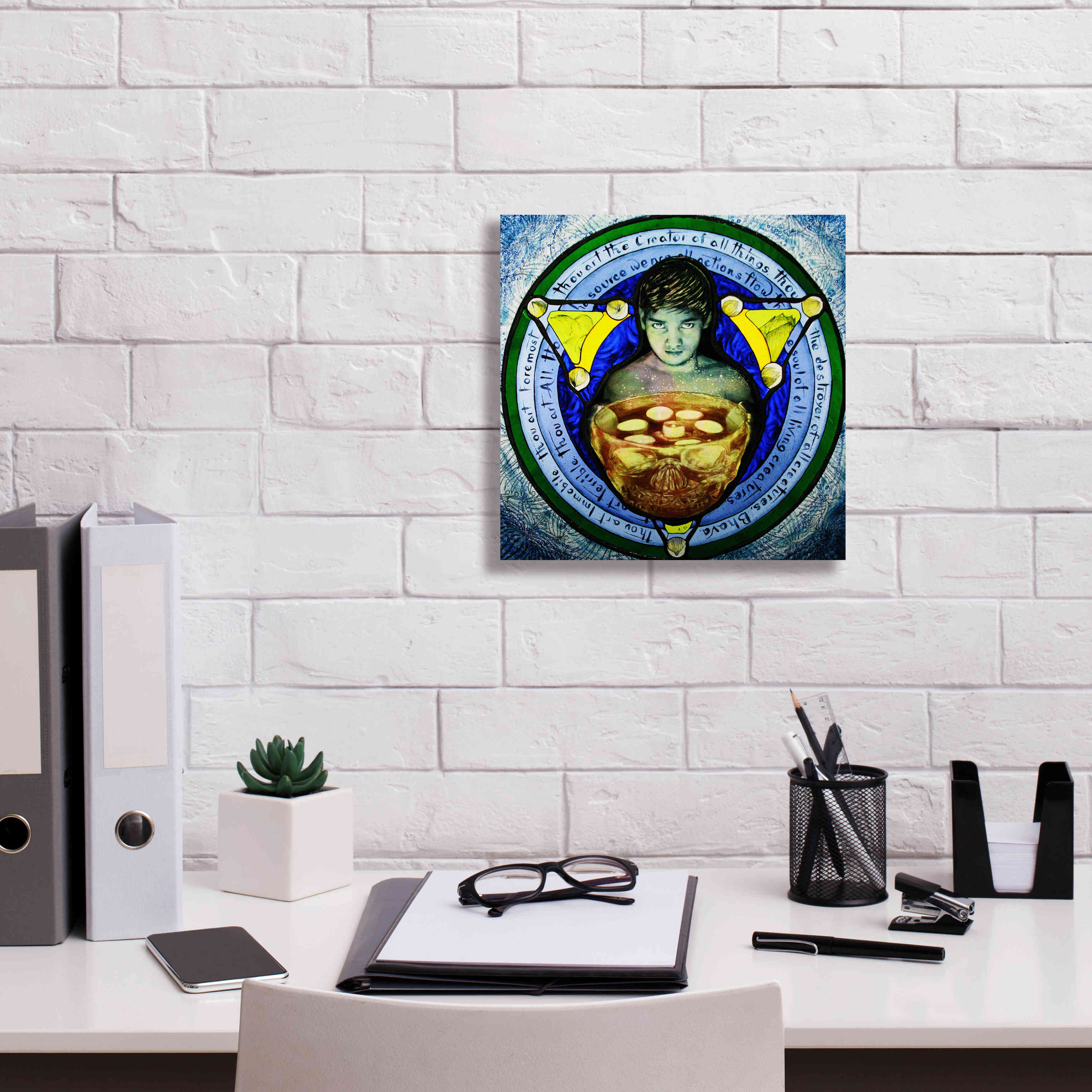 'Shiva' by Rita Shimelfarb, Giclee Canvas Wall Art,12x12