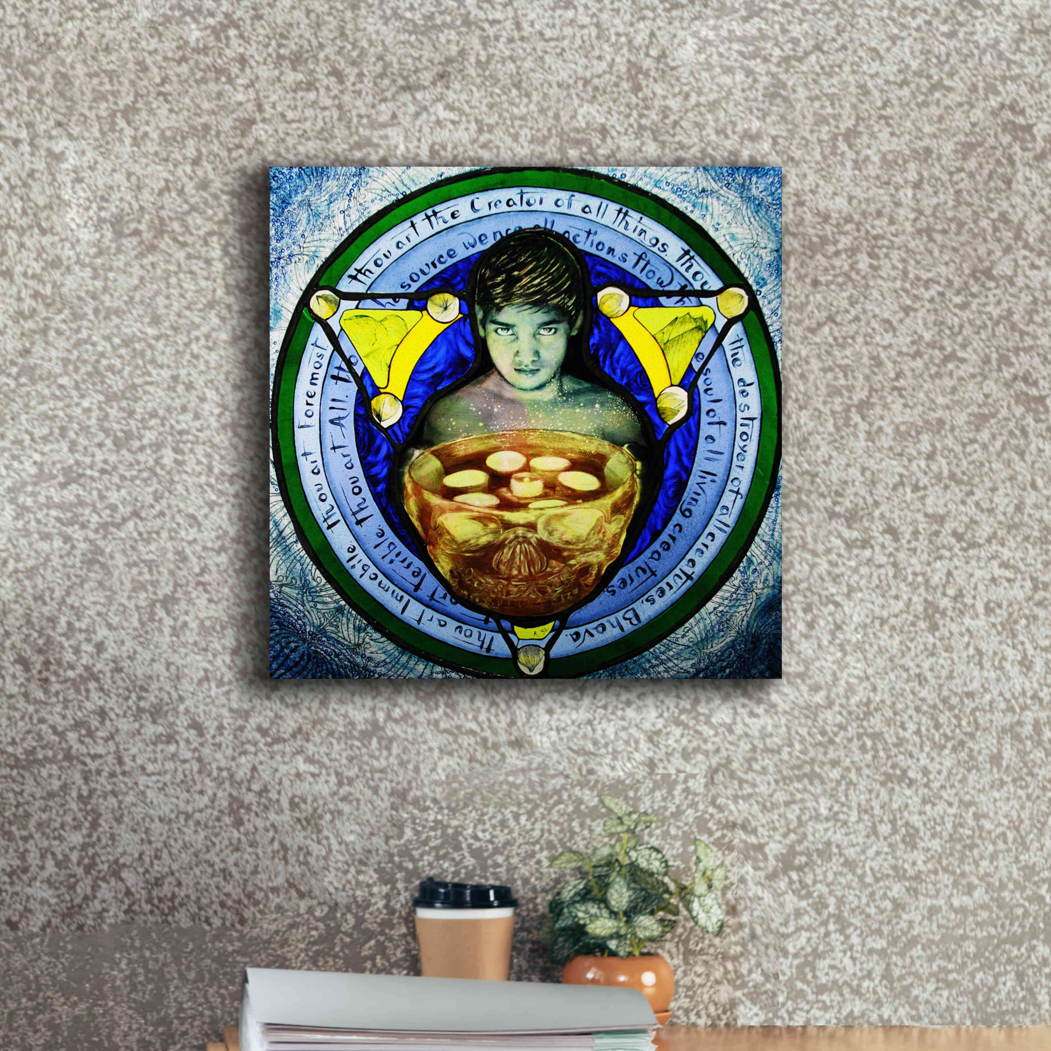 'Shiva' by Rita Shimelfarb, Giclee Canvas Wall Art,18x18