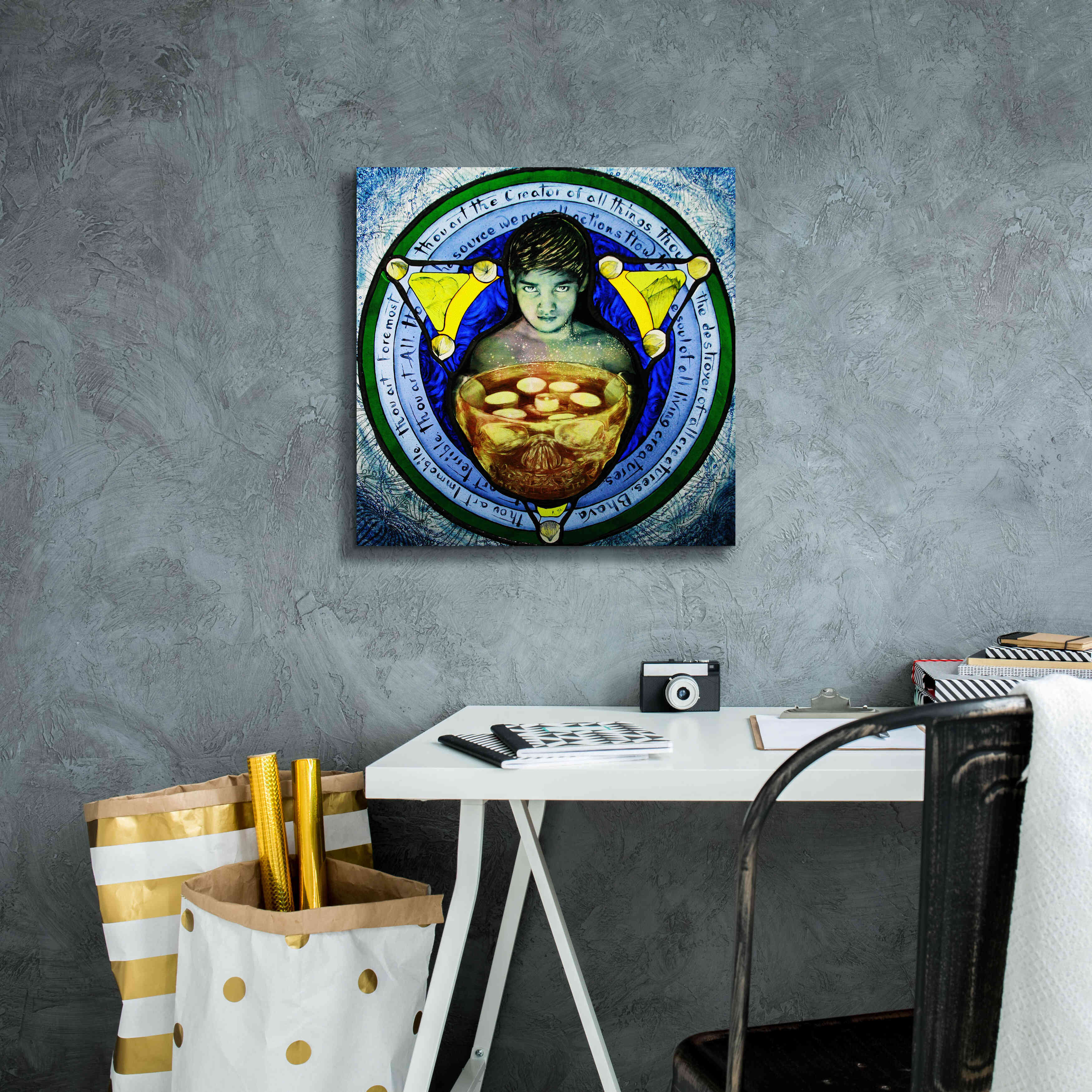 'Shiva' by Rita Shimelfarb, Giclee Canvas Wall Art,18x18