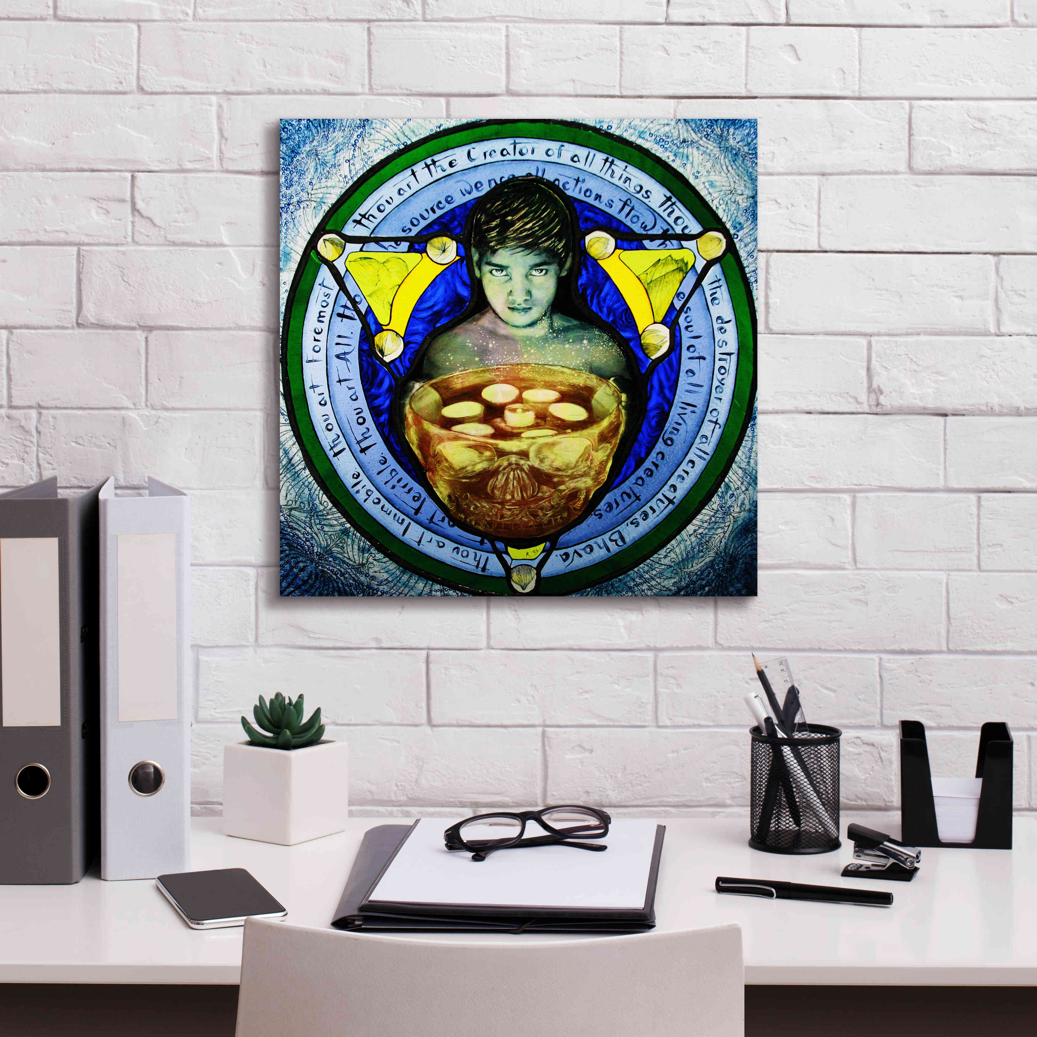 'Shiva' by Rita Shimelfarb, Giclee Canvas Wall Art,18x18