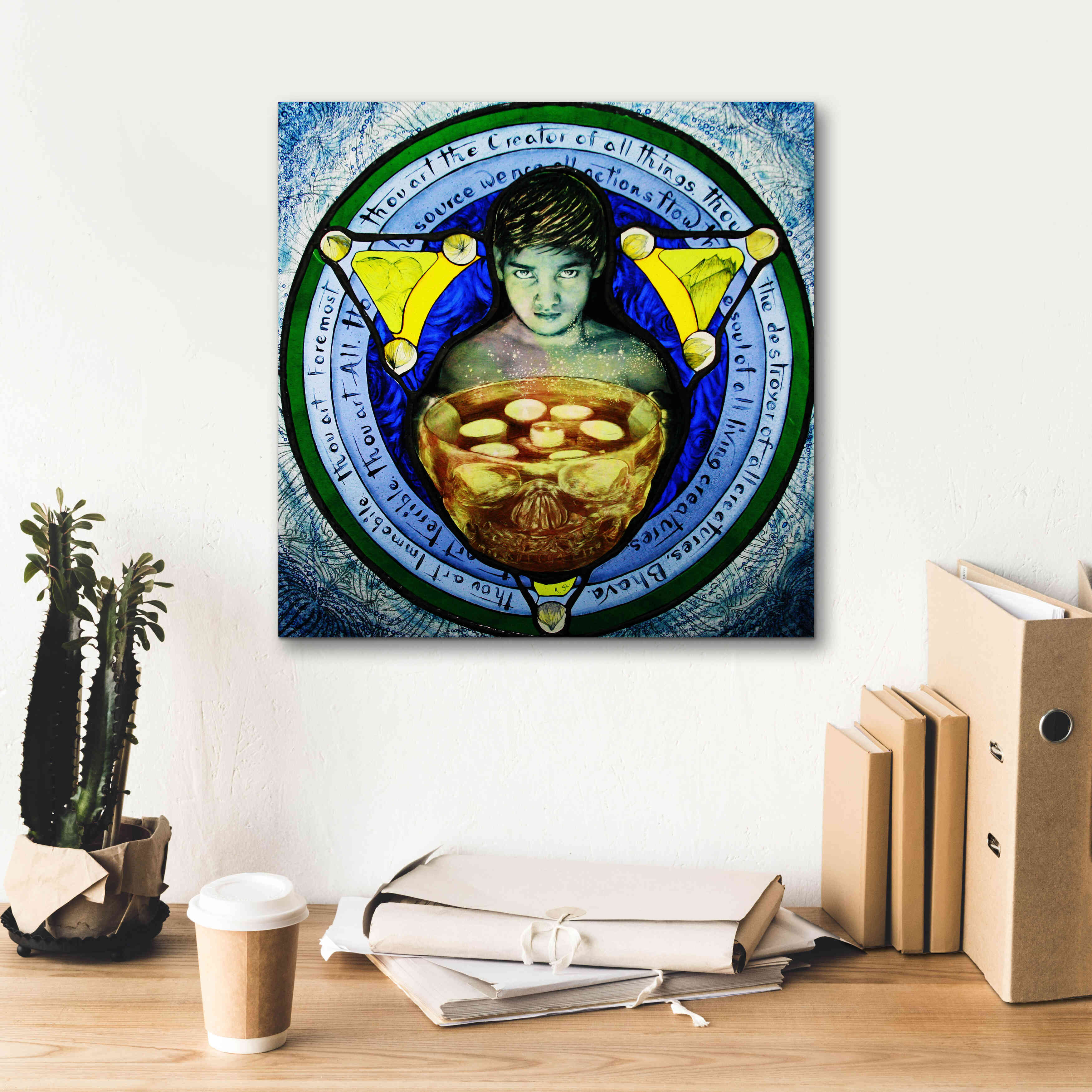 'Shiva' by Rita Shimelfarb, Giclee Canvas Wall Art,18x18