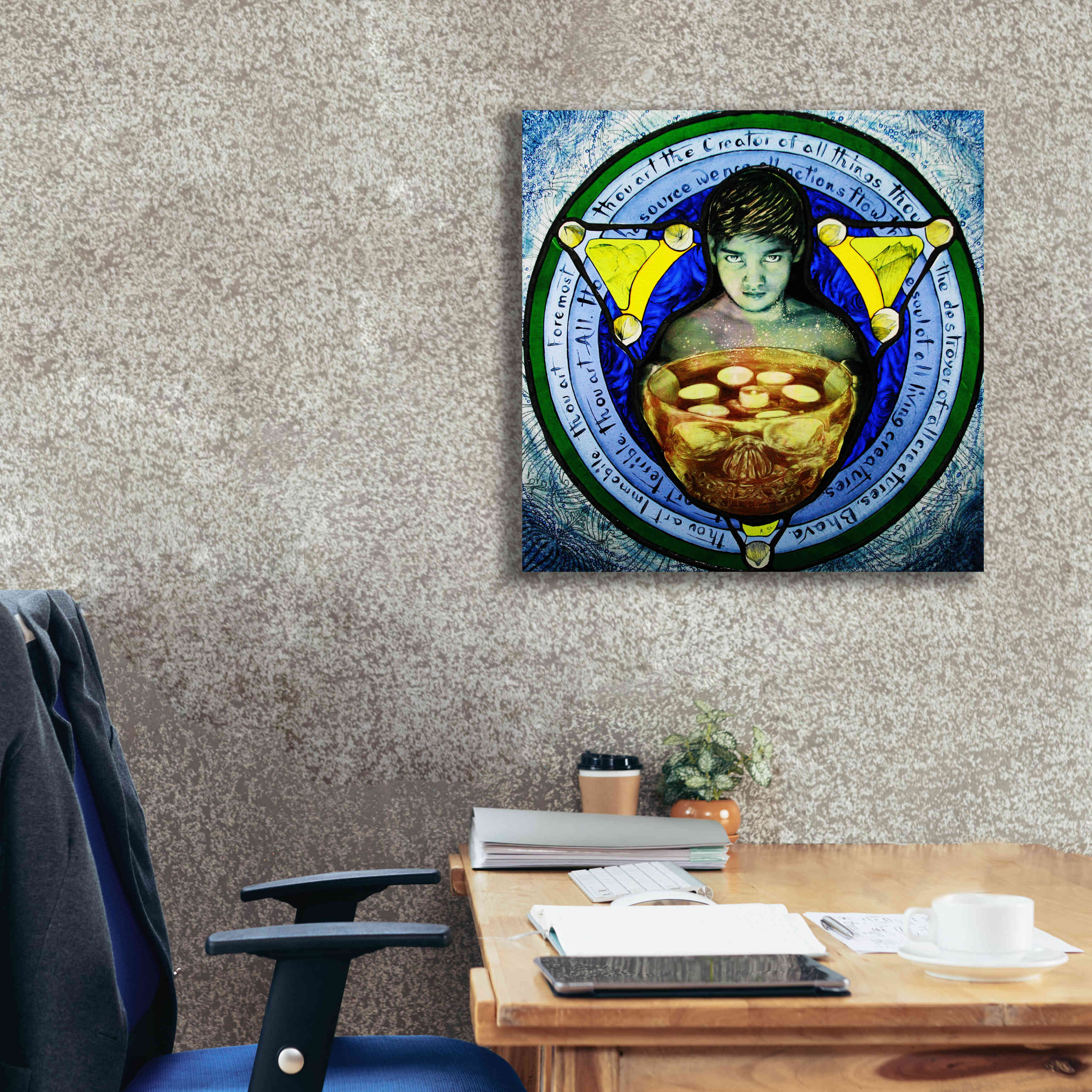 'Shiva' by Rita Shimelfarb, Giclee Canvas Wall Art,26x26