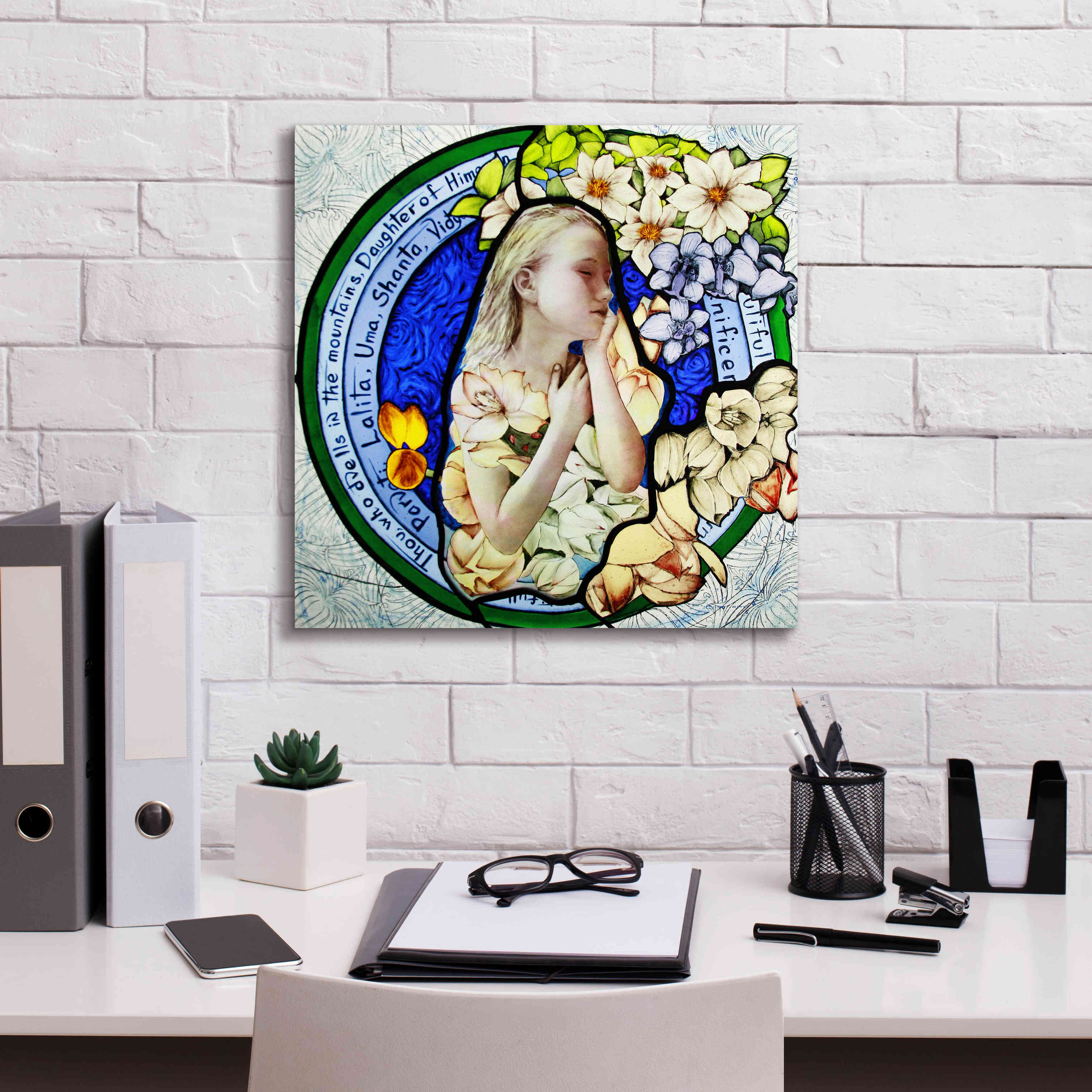 'Shakti' by Rita Shimelfarb, Giclee Canvas Wall Art,18x18