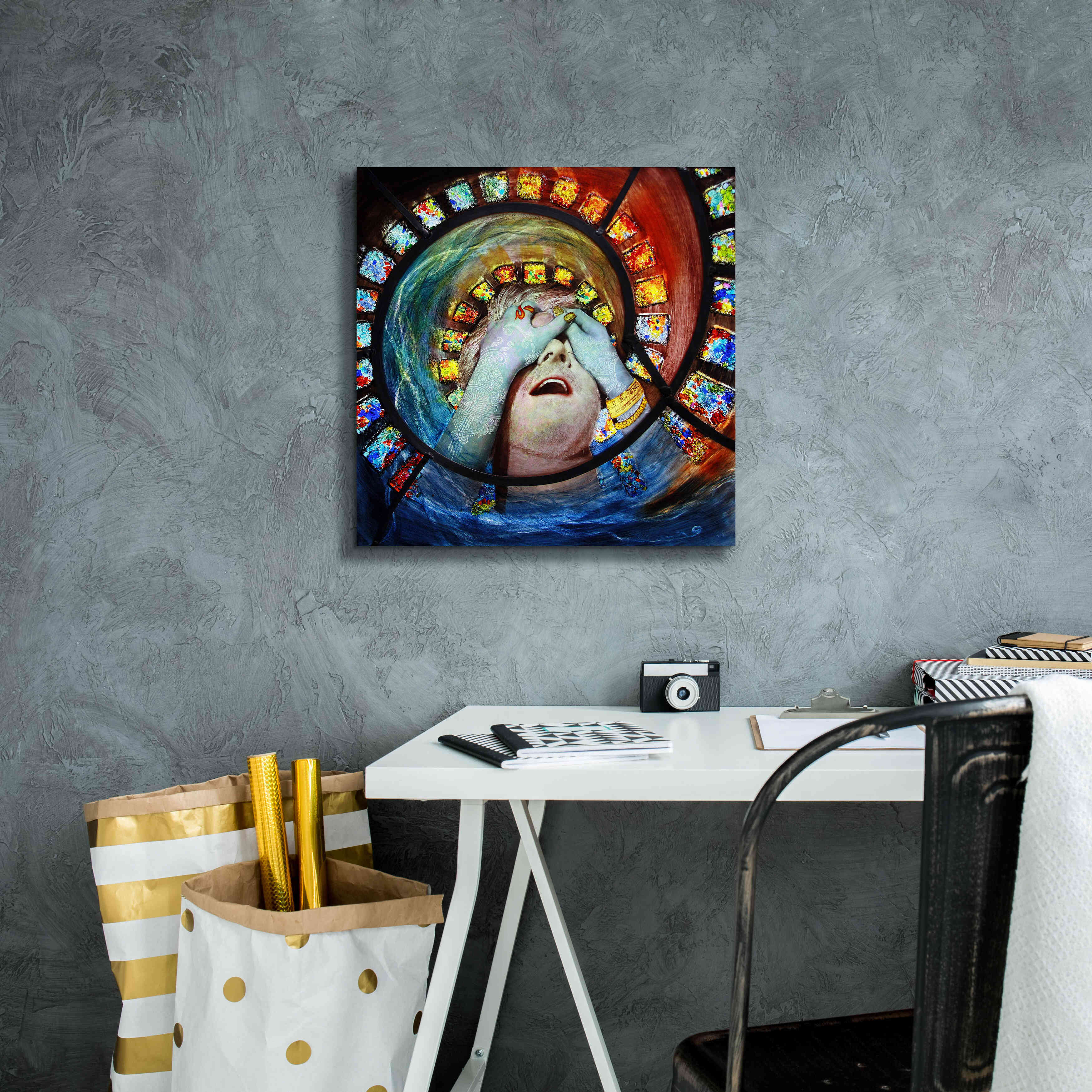 'Samsara' by Rita Shimelfarb, Giclee Canvas Wall Art,18x18