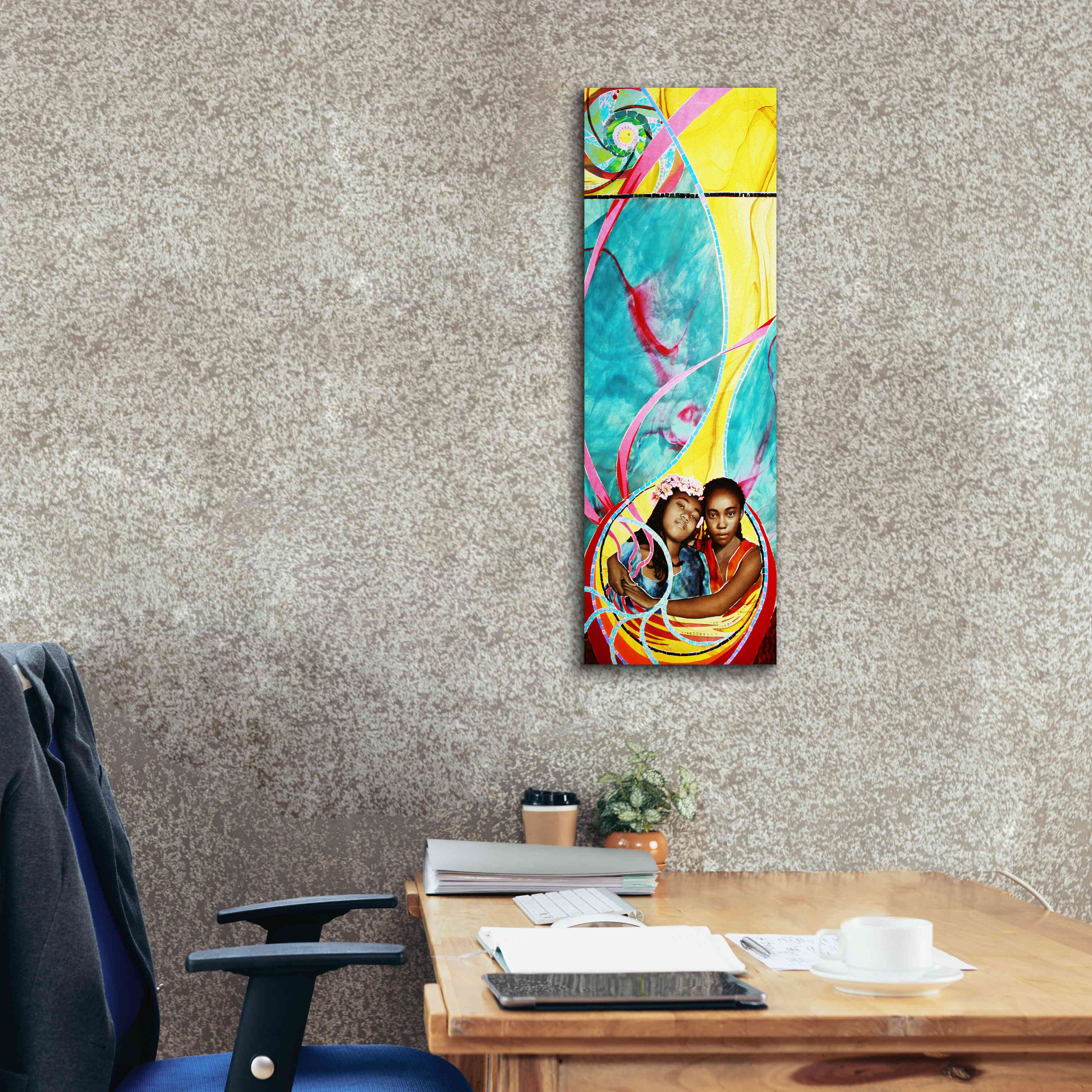 'Love And Faith' by Rita Shimelfarb, Giclee Canvas Wall Art,12x36