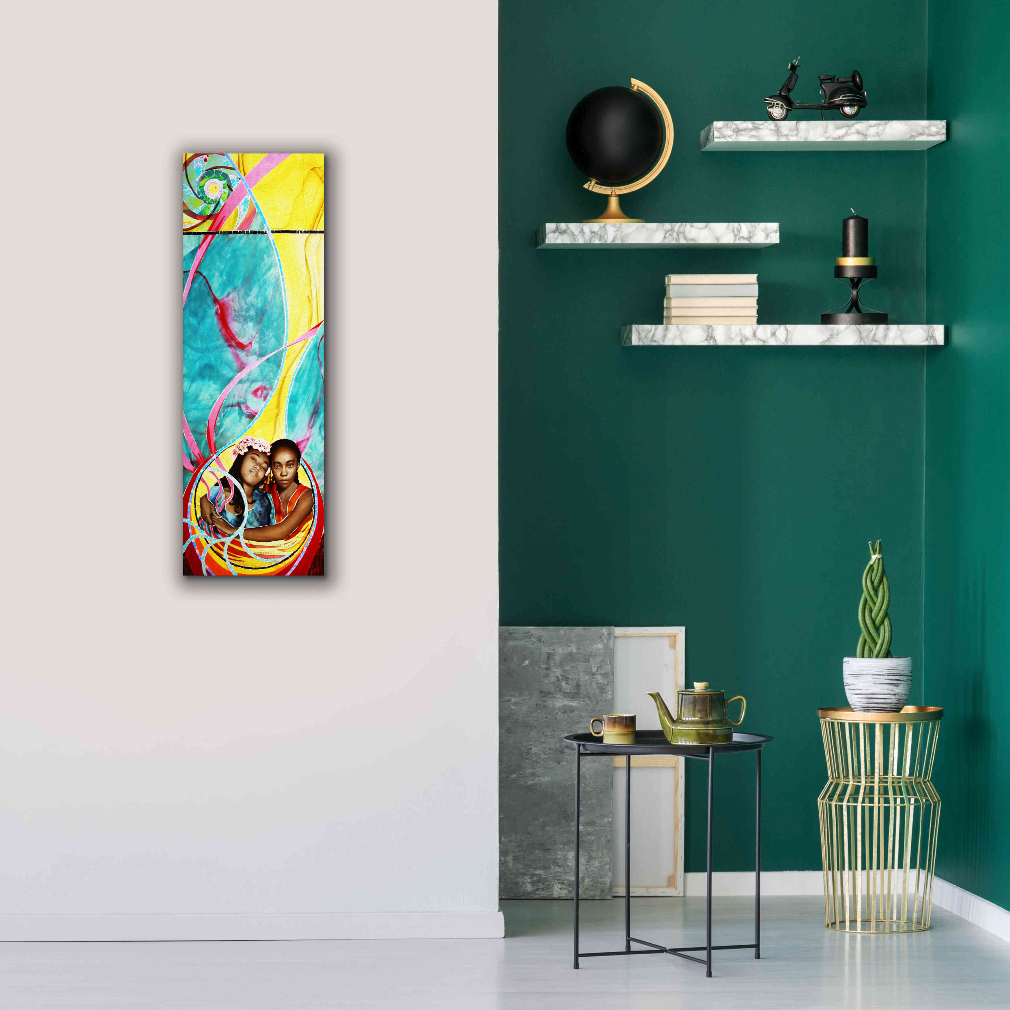 'Love And Faith' by Rita Shimelfarb, Giclee Canvas Wall Art,12x36