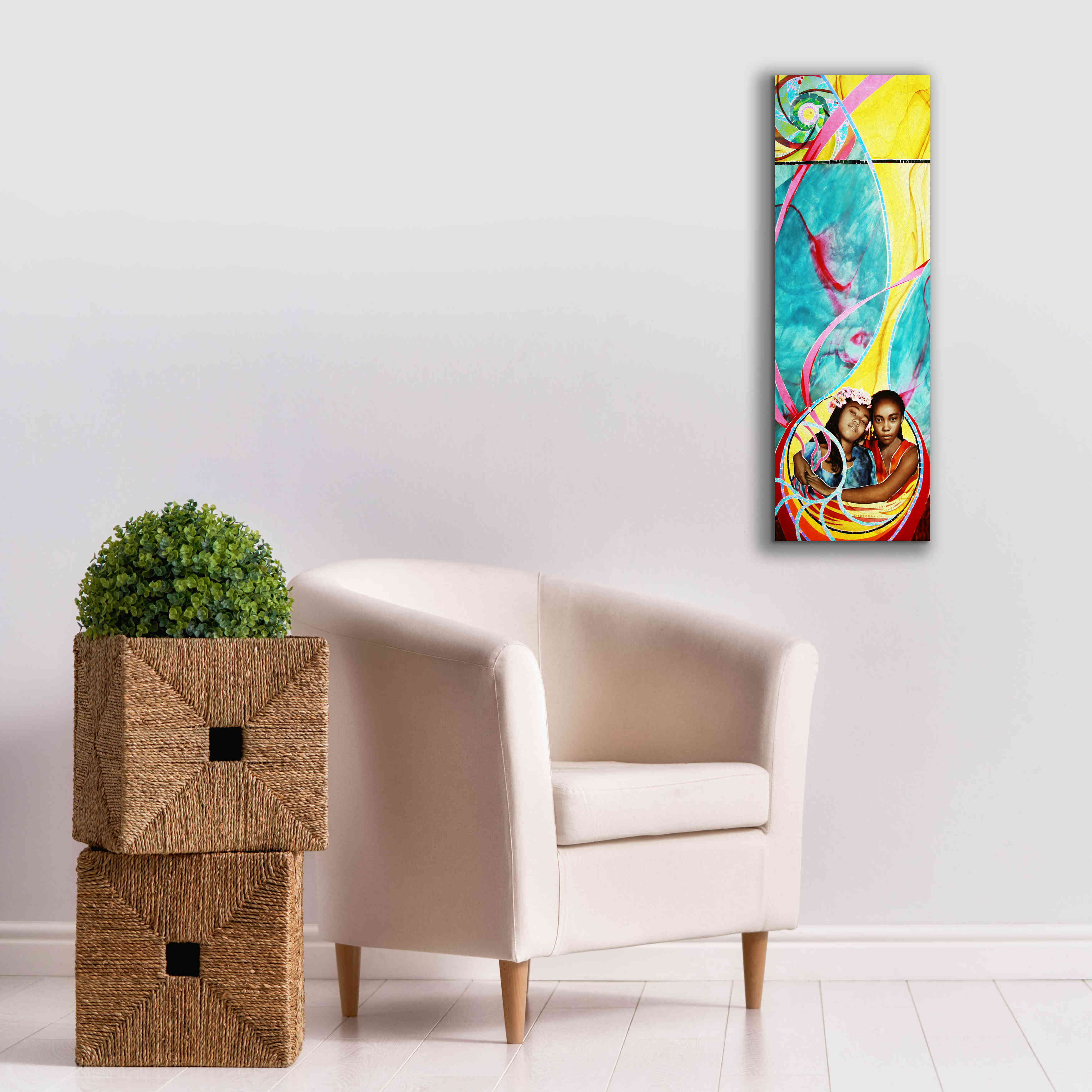 'Love And Faith' by Rita Shimelfarb, Giclee Canvas Wall Art,12x36