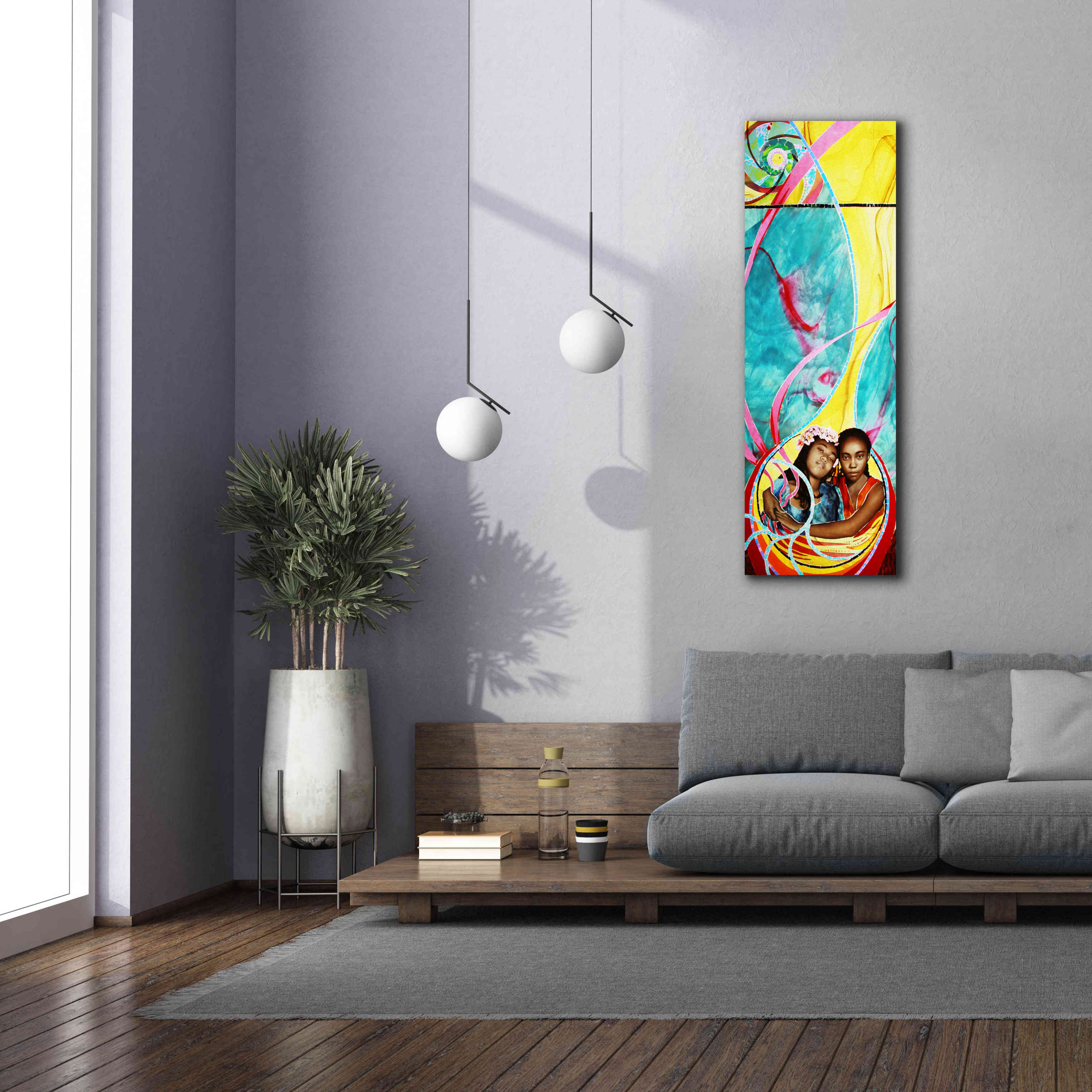 'Love And Faith' by Rita Shimelfarb, Giclee Canvas Wall Art,20x60