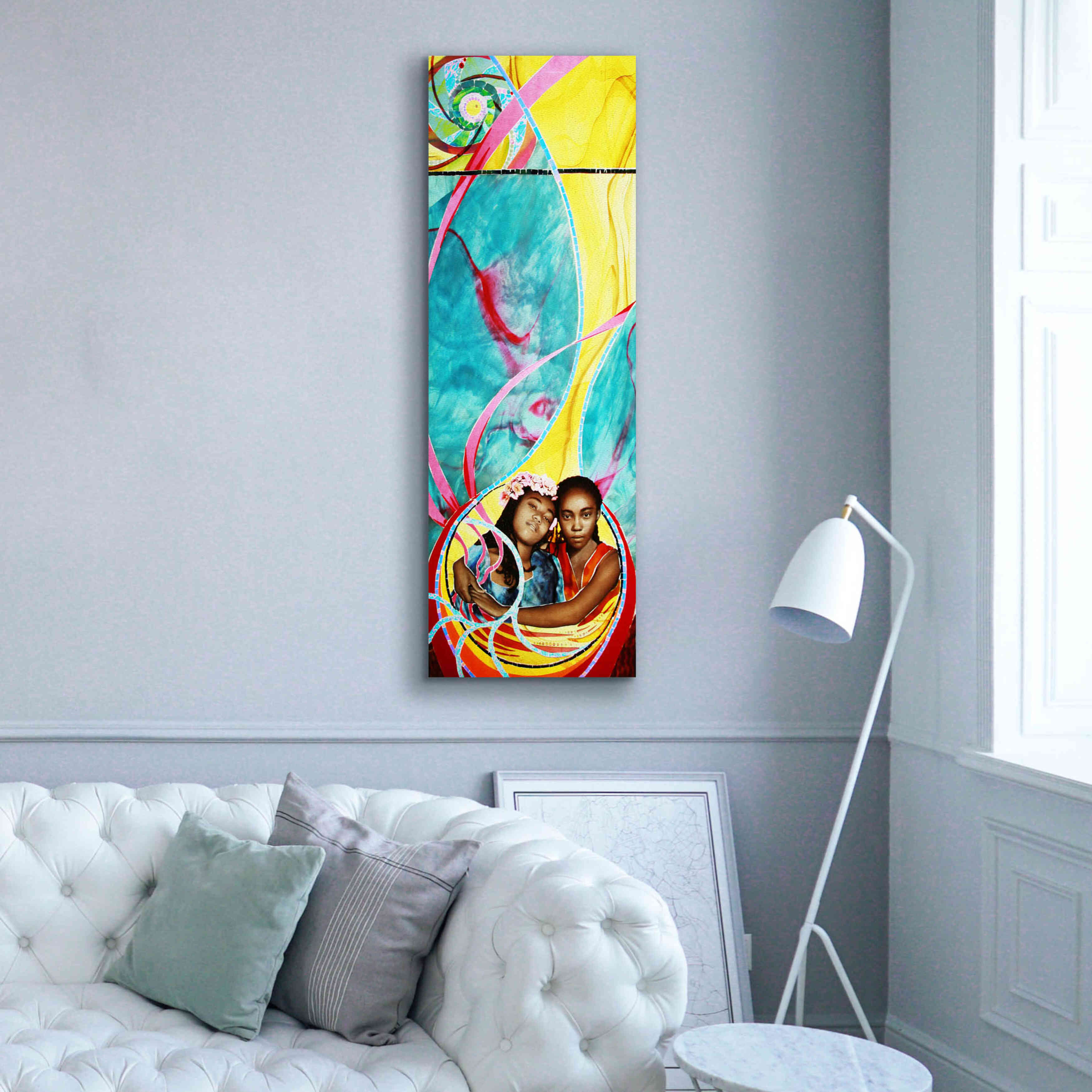 'Love And Faith' by Rita Shimelfarb, Giclee Canvas Wall Art,20x60