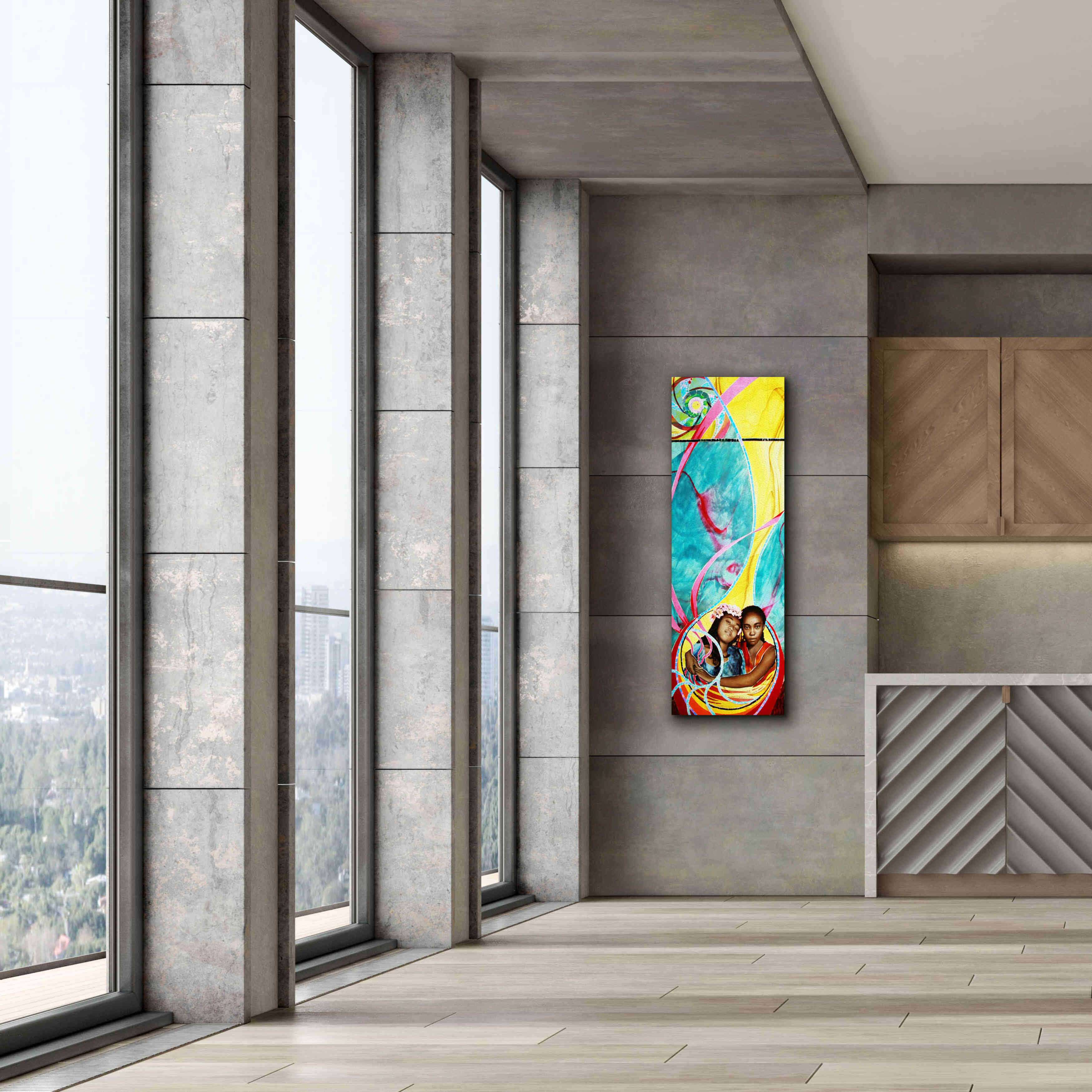 'Love And Faith' by Rita Shimelfarb, Giclee Canvas Wall Art,20x60