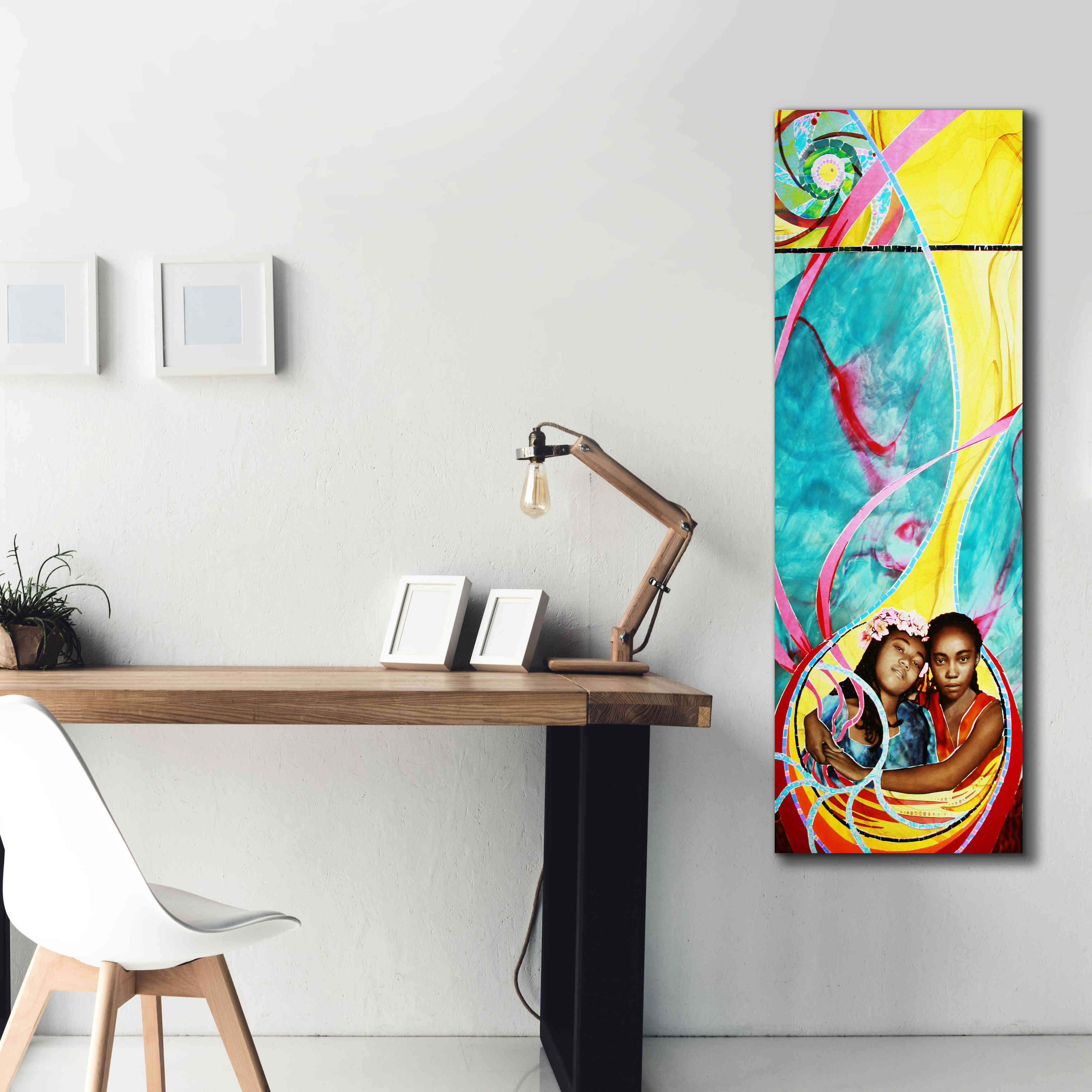 'Love And Faith' by Rita Shimelfarb, Giclee Canvas Wall Art,20x60