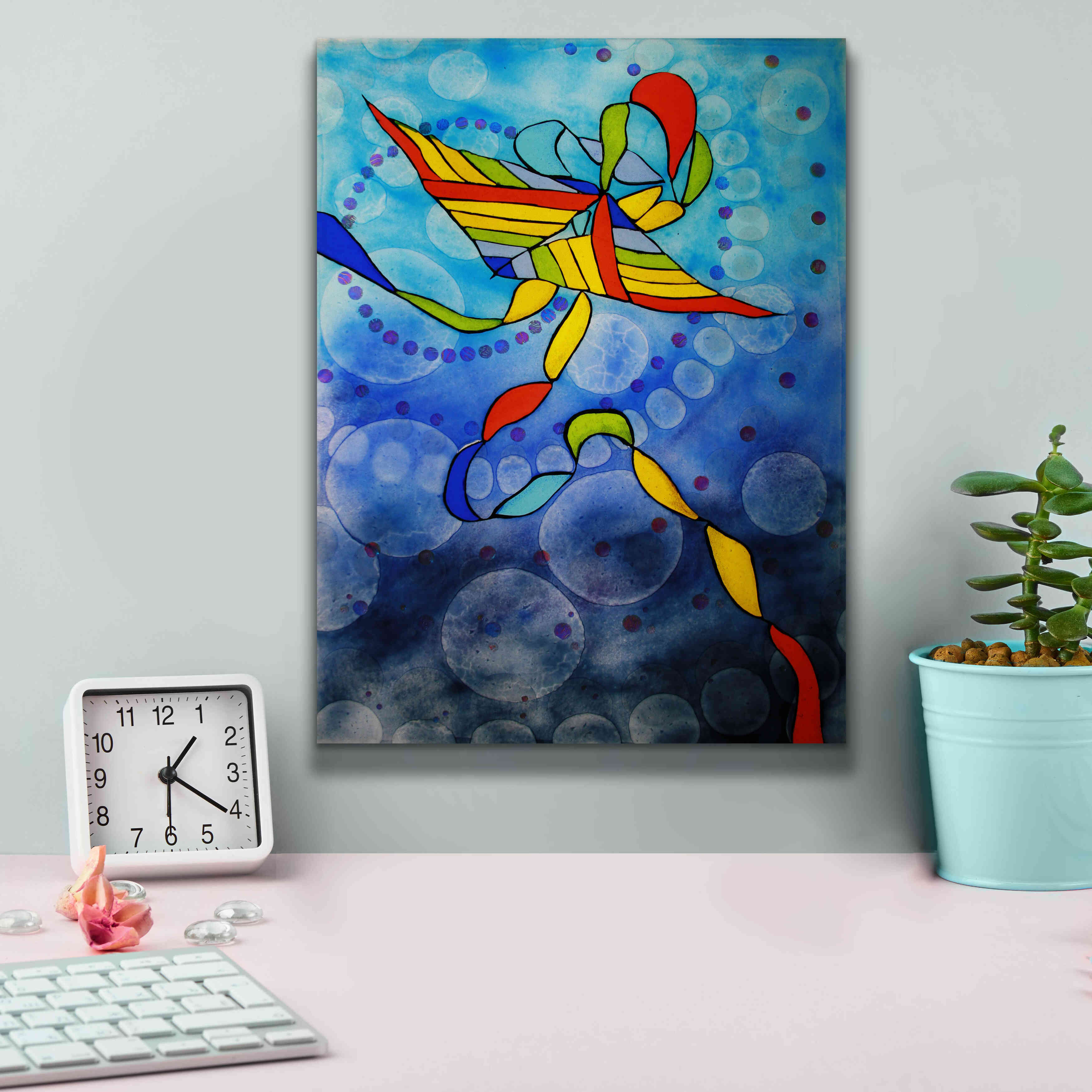 'Kite Transmitted' by Rita Shimelfarb, Giclee Canvas Wall Art,12x16