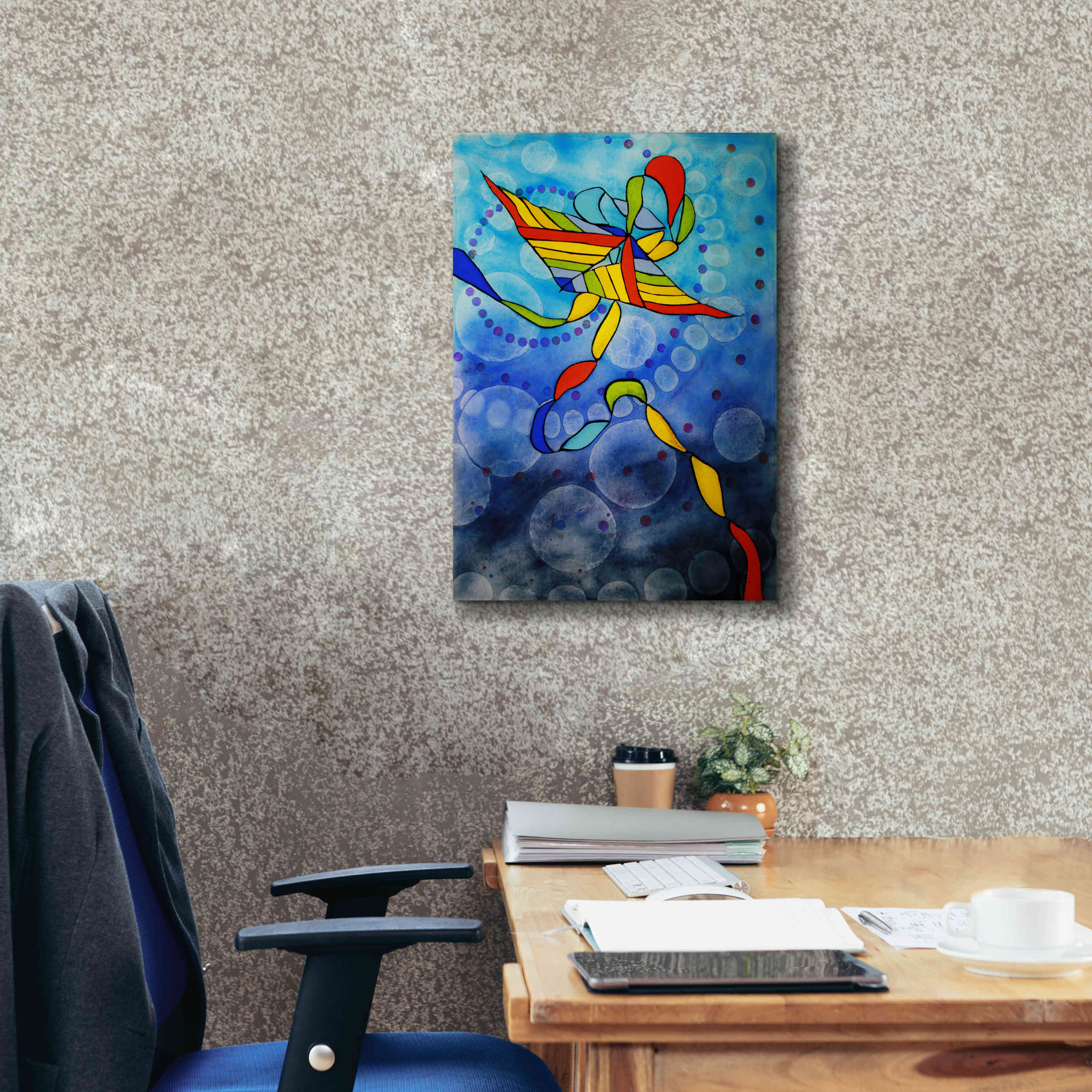 'Kite Transmitted' by Rita Shimelfarb, Giclee Canvas Wall Art,18x26