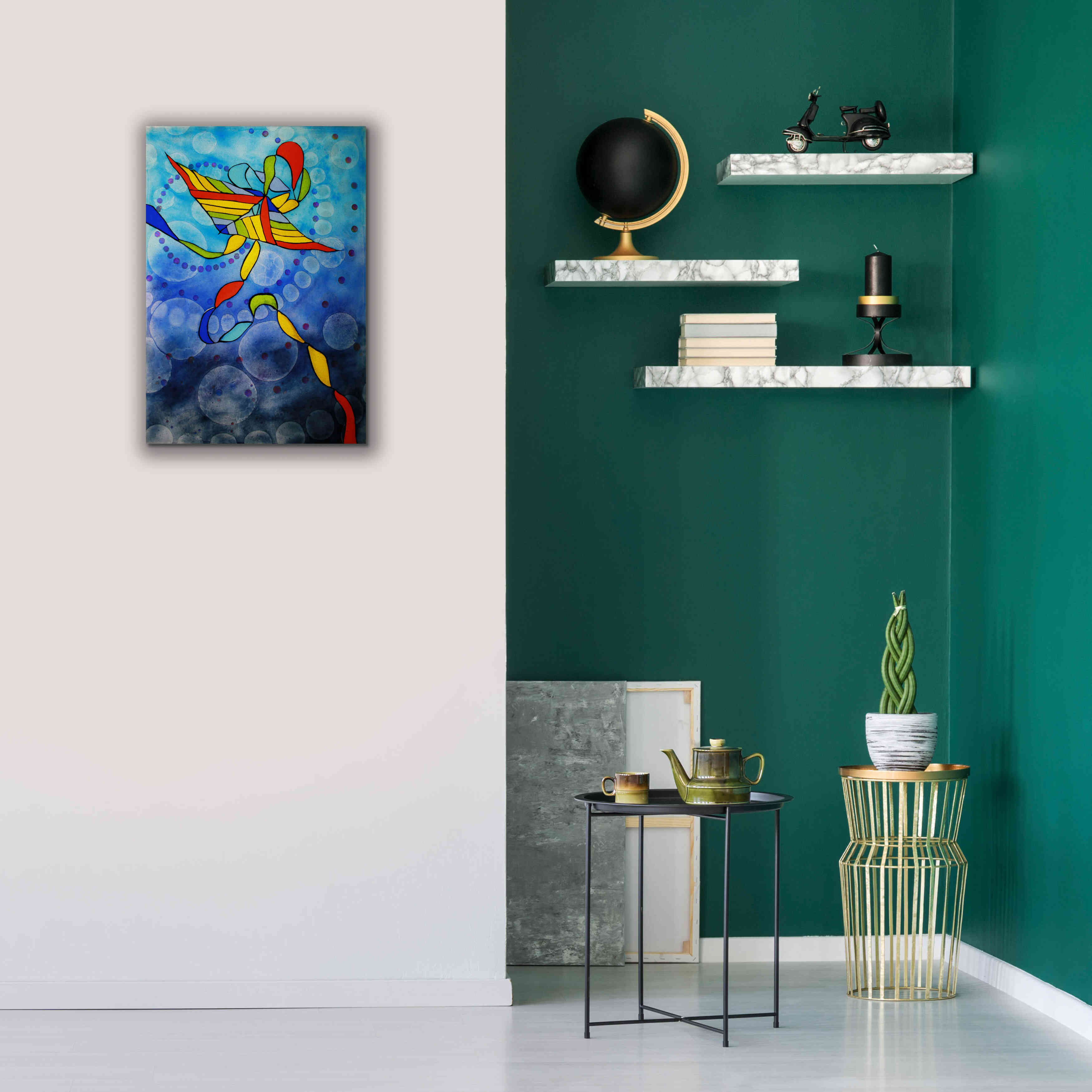 'Kite Transmitted' by Rita Shimelfarb, Giclee Canvas Wall Art,18x26