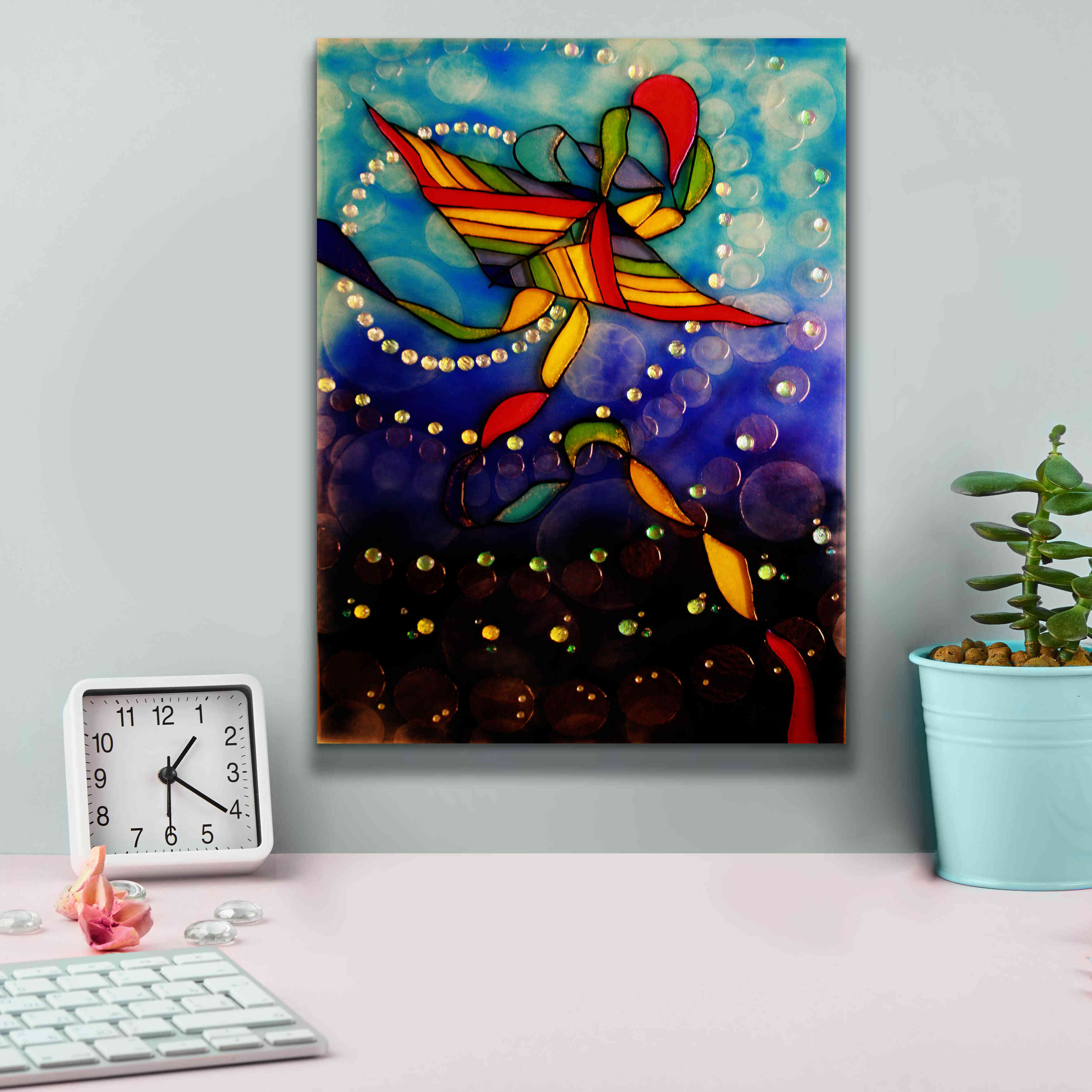 'Kite Reflected' by Rita Shimelfarb, Giclee Canvas Wall Art,12x16