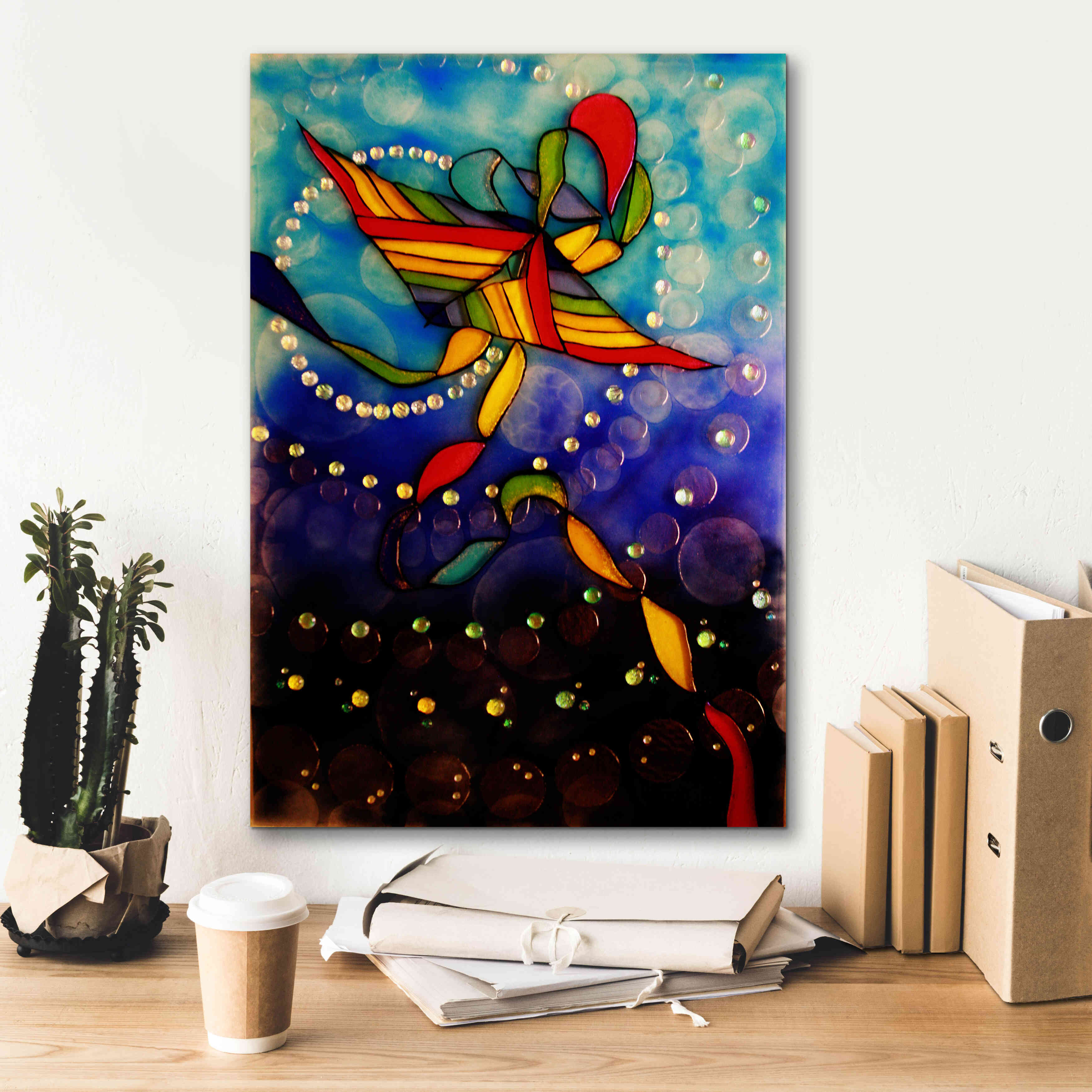 'Kite Reflected' by Rita Shimelfarb, Giclee Canvas Wall Art,18x26