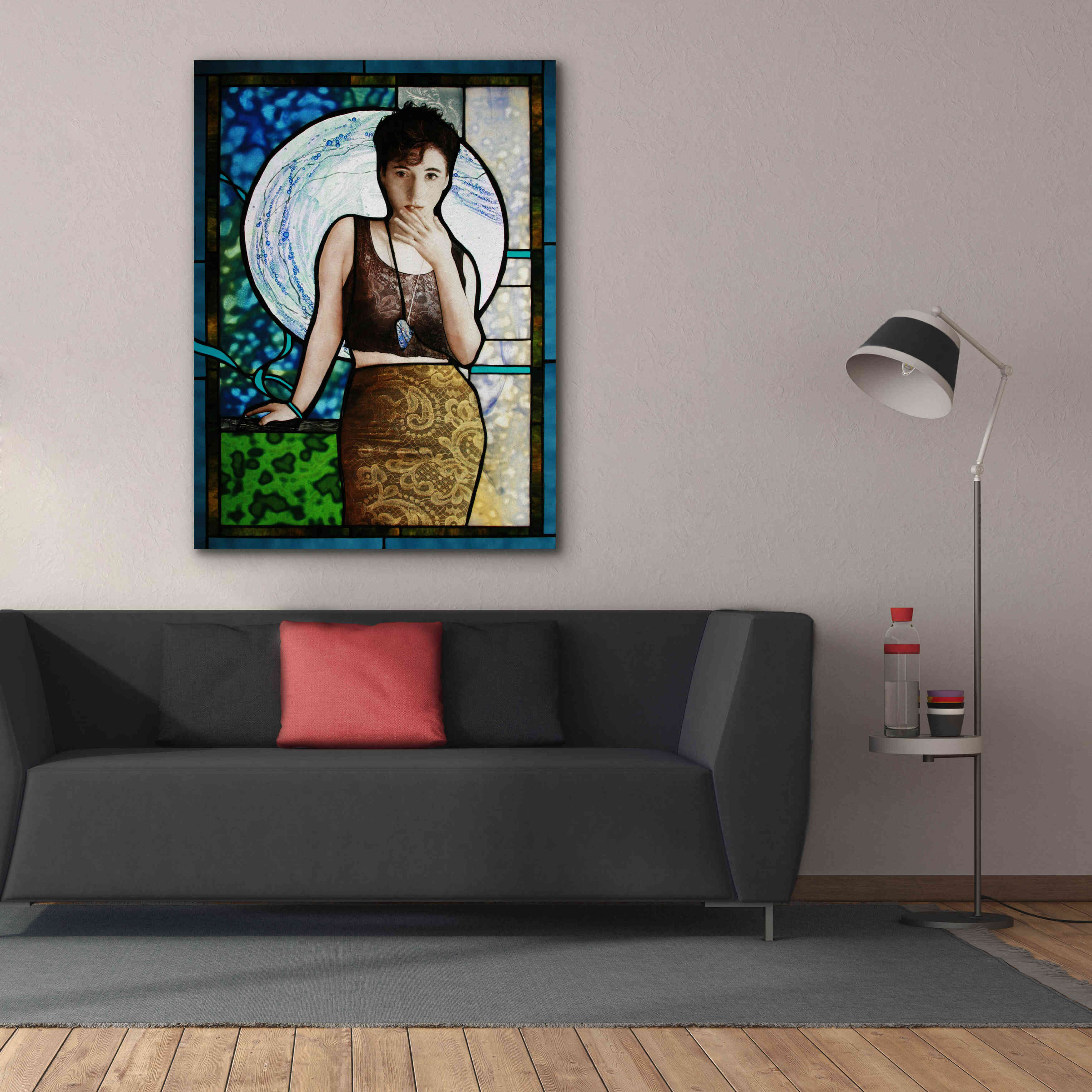 'Blueheart' by Rita Shimelfarb, Giclee Canvas Wall Art,40x54