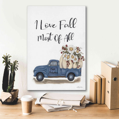 Image of 'I Love Fall Most of All' by Ashley Justice, Giclee Canvas Wall Art,18x26