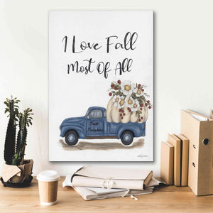'I Love Fall Most of All' by Ashley Justice, Giclee Canvas Wall Art,18x26