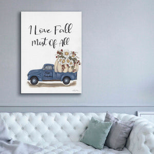 'I Love Fall Most of All' by Ashley Justice, Giclee Canvas Wall Art,40x54