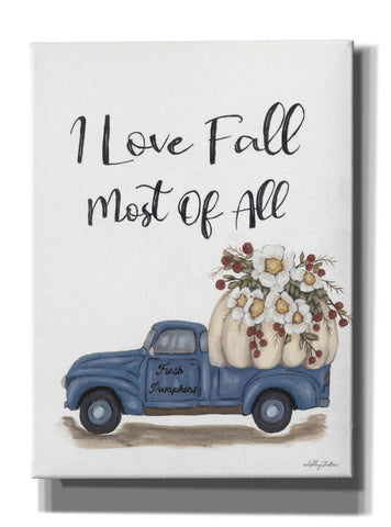 Image of 'I Love Fall Most of All' by Ashley Justice, Giclee Canvas Wall Art