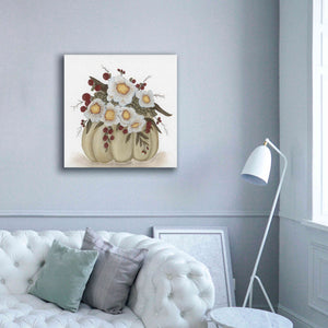 'Floral Pumpkin' by Ashley Justice, Giclee Canvas Wall Art,37x37