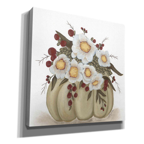 Image of 'Floral Pumpkin' by Ashley Justice, Giclee Canvas Wall Art