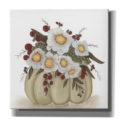 Image of 'Floral Pumpkin' by Ashley Justice, Giclee Canvas Wall Art