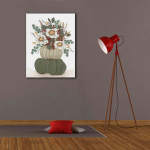 'Floral Pumpkin Stack' by Ashley Justice, Giclee Canvas Wall Art,26x34