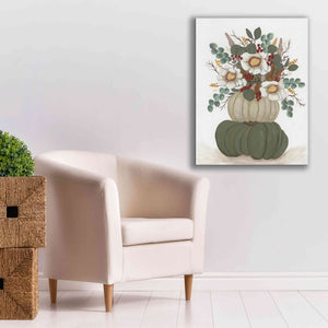 'Floral Pumpkin Stack' by Ashley Justice, Giclee Canvas Wall Art,26x34