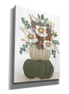 'Floral Pumpkin Stack' by Ashley Justice, Giclee Canvas Wall Art