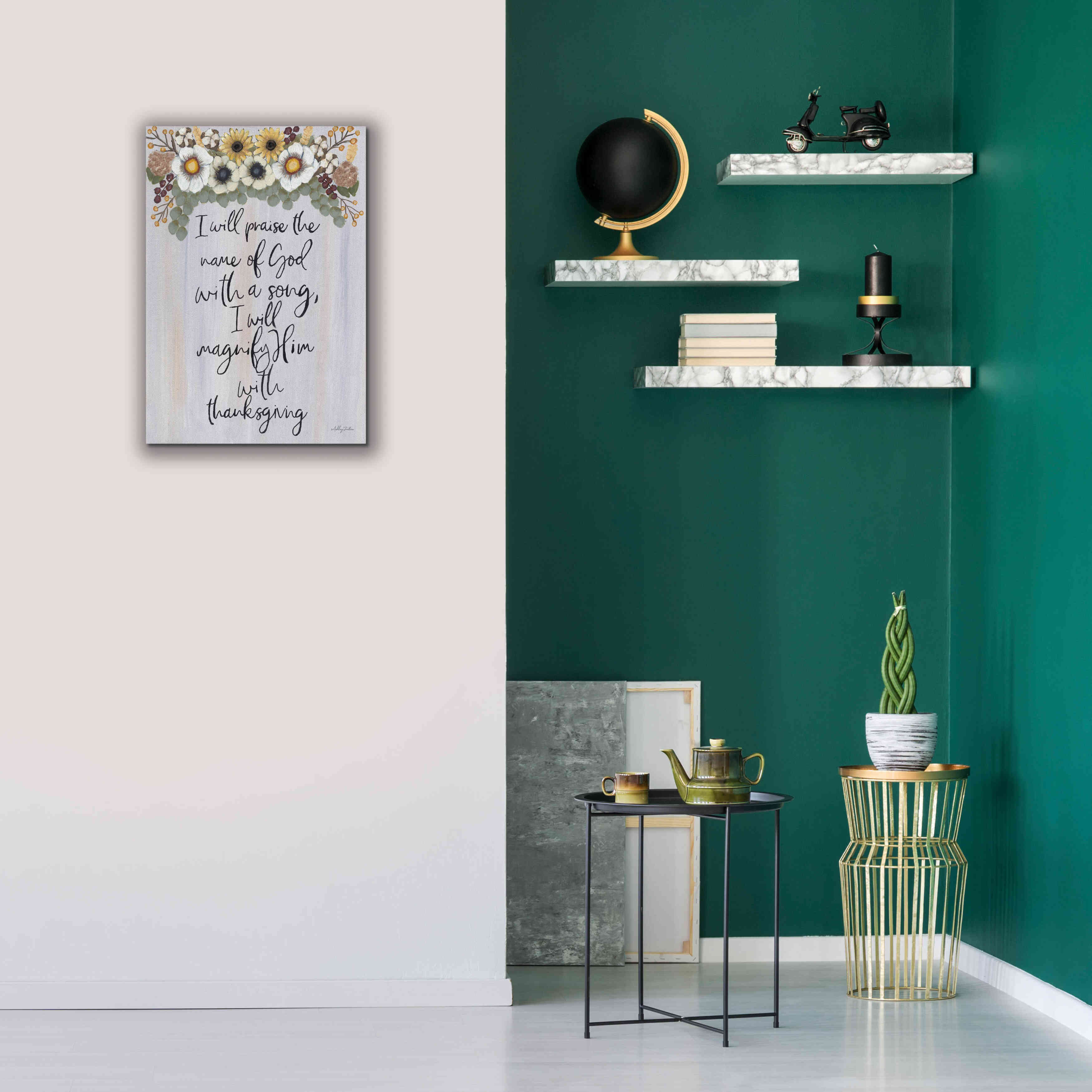 'I Will Praise the Name of God' by Ashley Justice, Giclee Canvas Wall Art,18x26