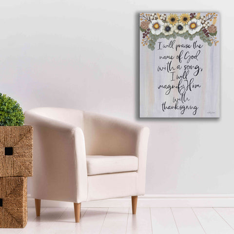 Image of 'I Will Praise the Name of God' by Ashley Justice, Giclee Canvas Wall Art,26x34