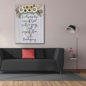 'I Will Praise the Name of God' by Ashley Justice, Giclee Canvas Wall Art,40x54
