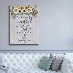 'I Will Praise the Name of God' by Ashley Justice, Giclee Canvas Wall Art,40x54
