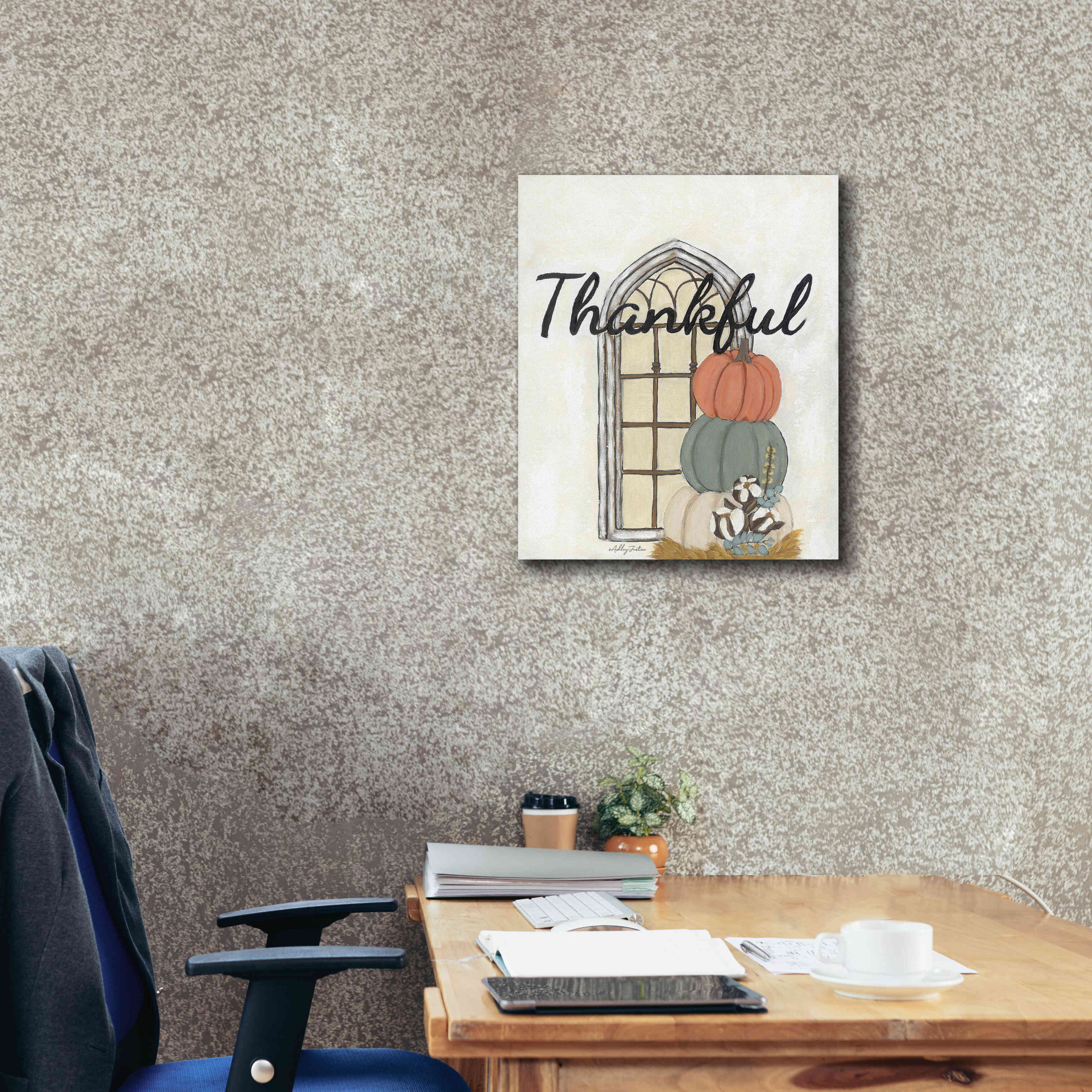 'Fall Thankful' by Ashley Justice, Giclee Canvas Wall Art,20x24