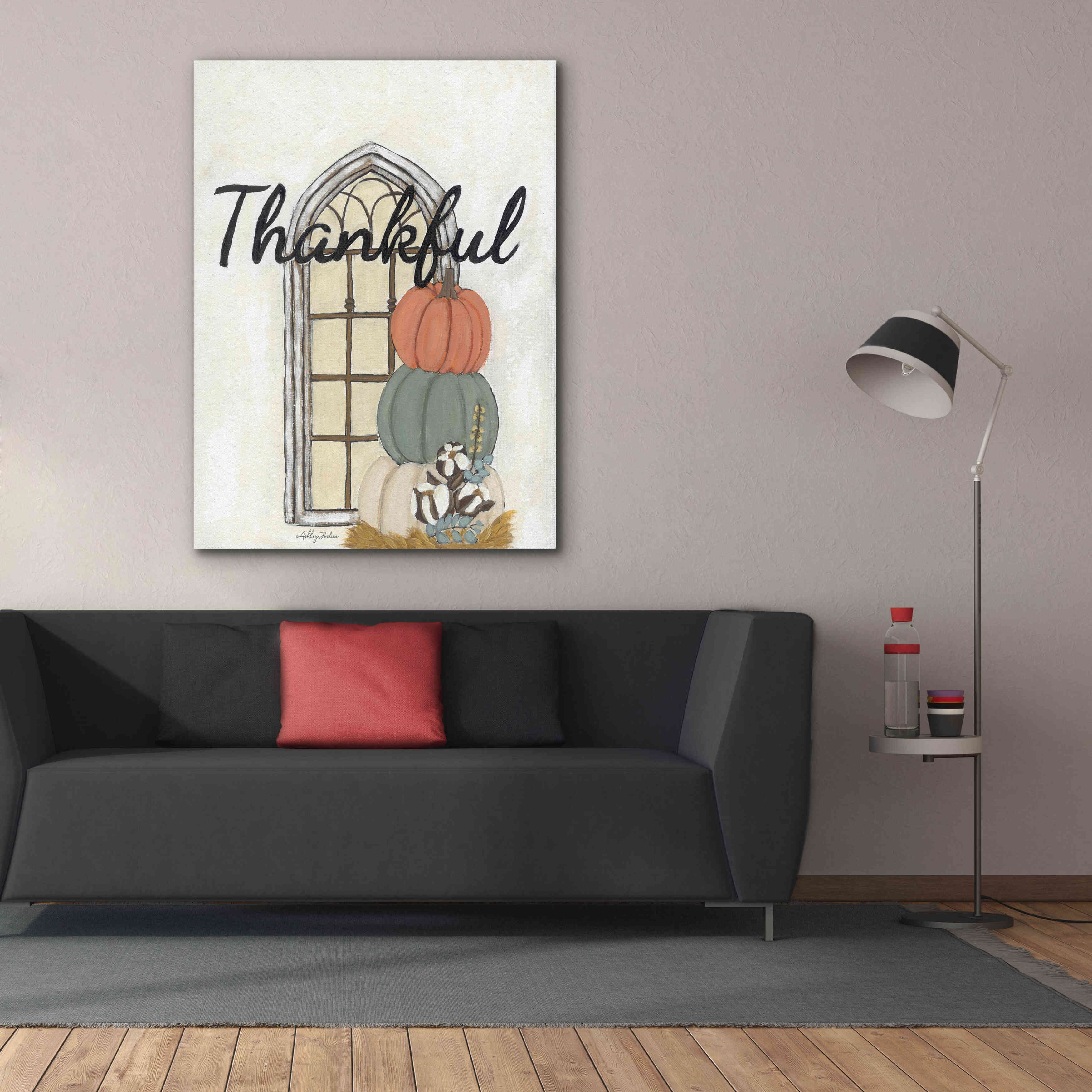 'Fall Thankful' by Ashley Justice, Giclee Canvas Wall Art,40x54
