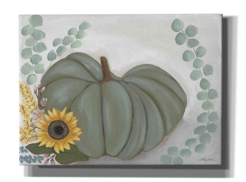 Image of 'Green Pumpkin' by Ashley Justice, Giclee Canvas Wall Art