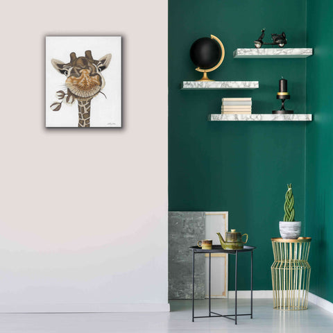 Image of 'Giraffe with Cotton' by Ashley Justice, Giclee Canvas Wall Art,20x24