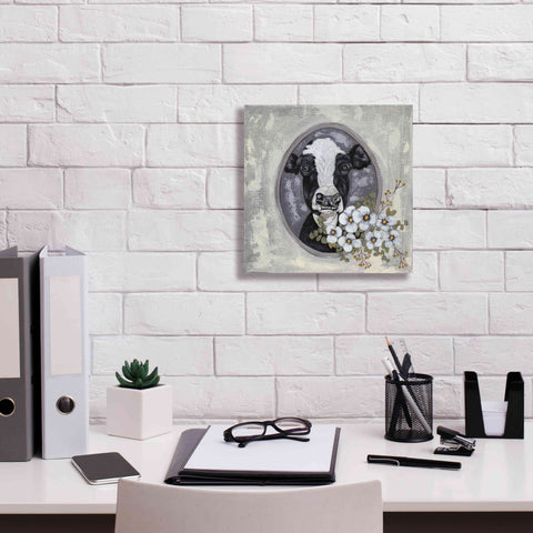 Image of 'Framed Cow' by Ashley Justice, Giclee Canvas Wall Art,12x12