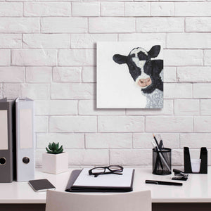 'Cow' by Ashley Justice, Giclee Canvas Wall Art,12x12