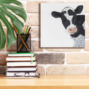 'Cow' by Ashley Justice, Giclee Canvas Wall Art,12x12