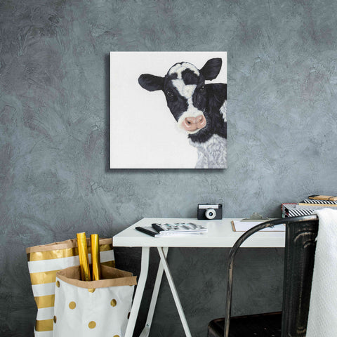 Image of 'Cow' by Ashley Justice, Giclee Canvas Wall Art,18x18