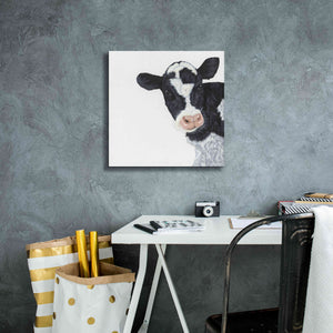 'Cow' by Ashley Justice, Giclee Canvas Wall Art,18x18